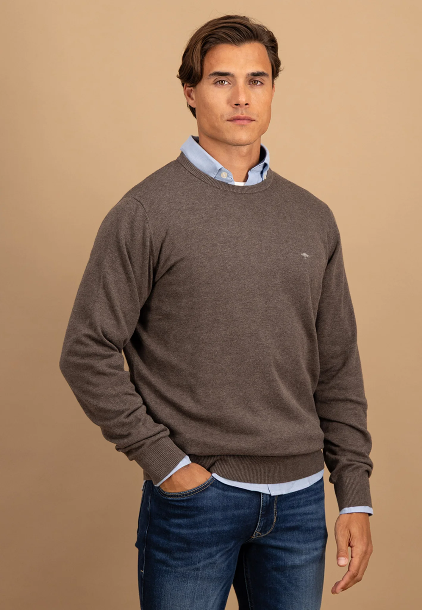 Feinstrickpullover aus Baumwolle mit Rundhalsausschnitt - Image 57