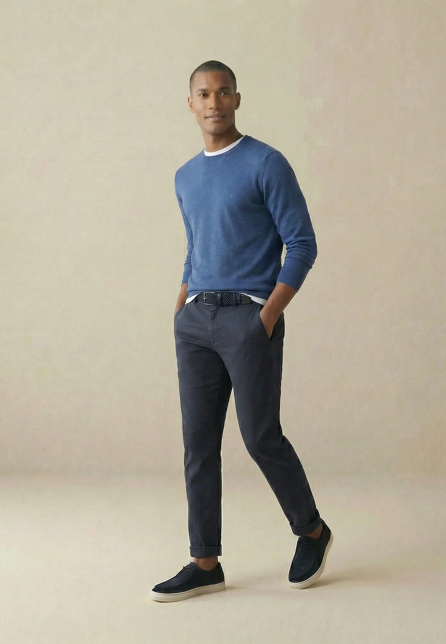 Feinstrickpullover aus reiner Baumwolle mit Rundhalsausschnitt - Image 53