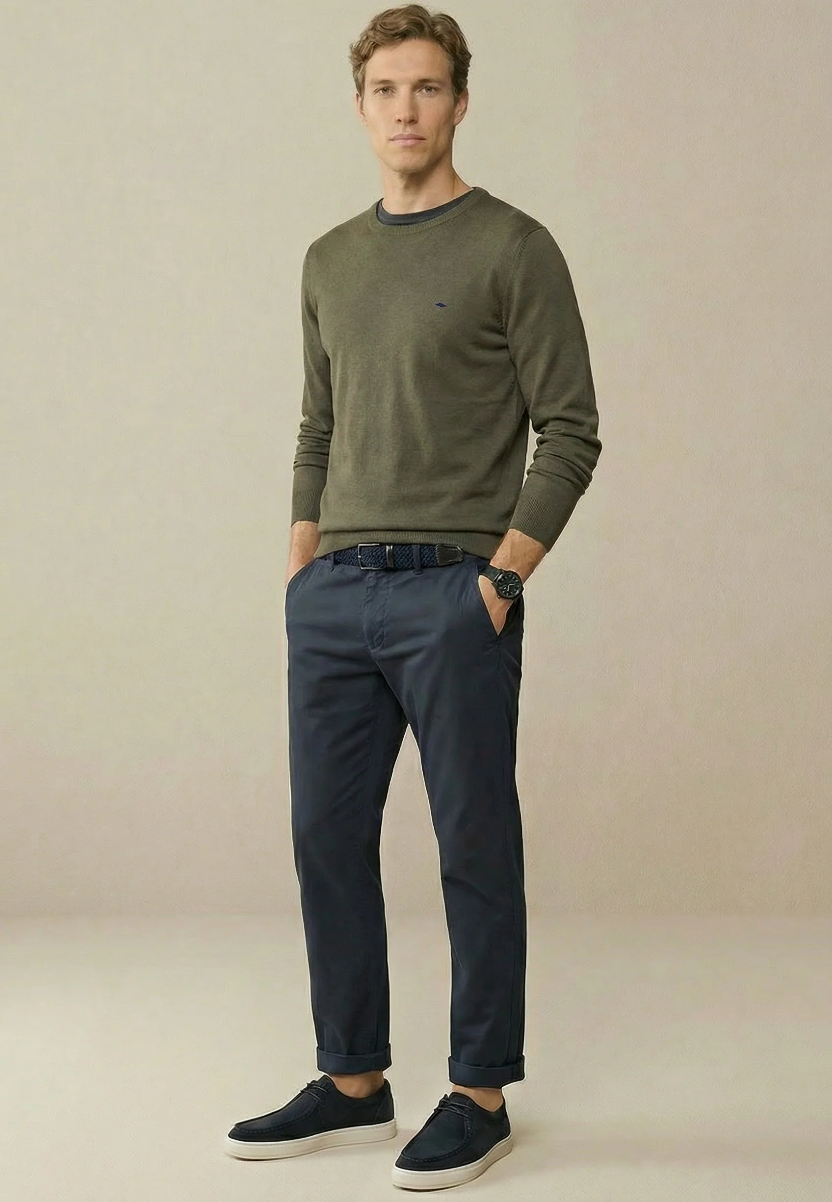Feinstrickpullover aus reiner Baumwolle mit Rundhalsausschnitt - Image 62