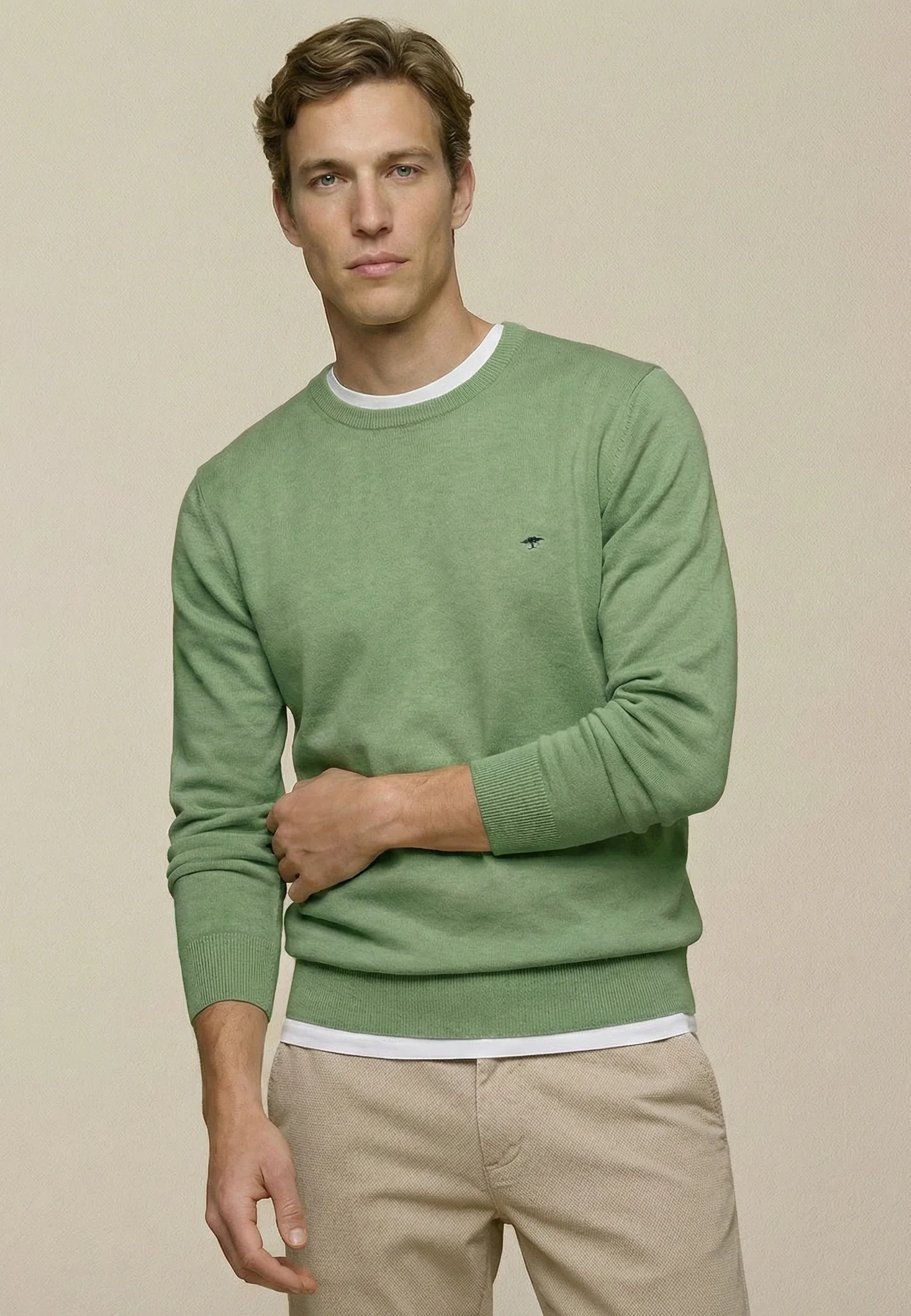 Feinstrickpullover aus reiner Baumwolle mit Rundhalsausschnitt - Image 71