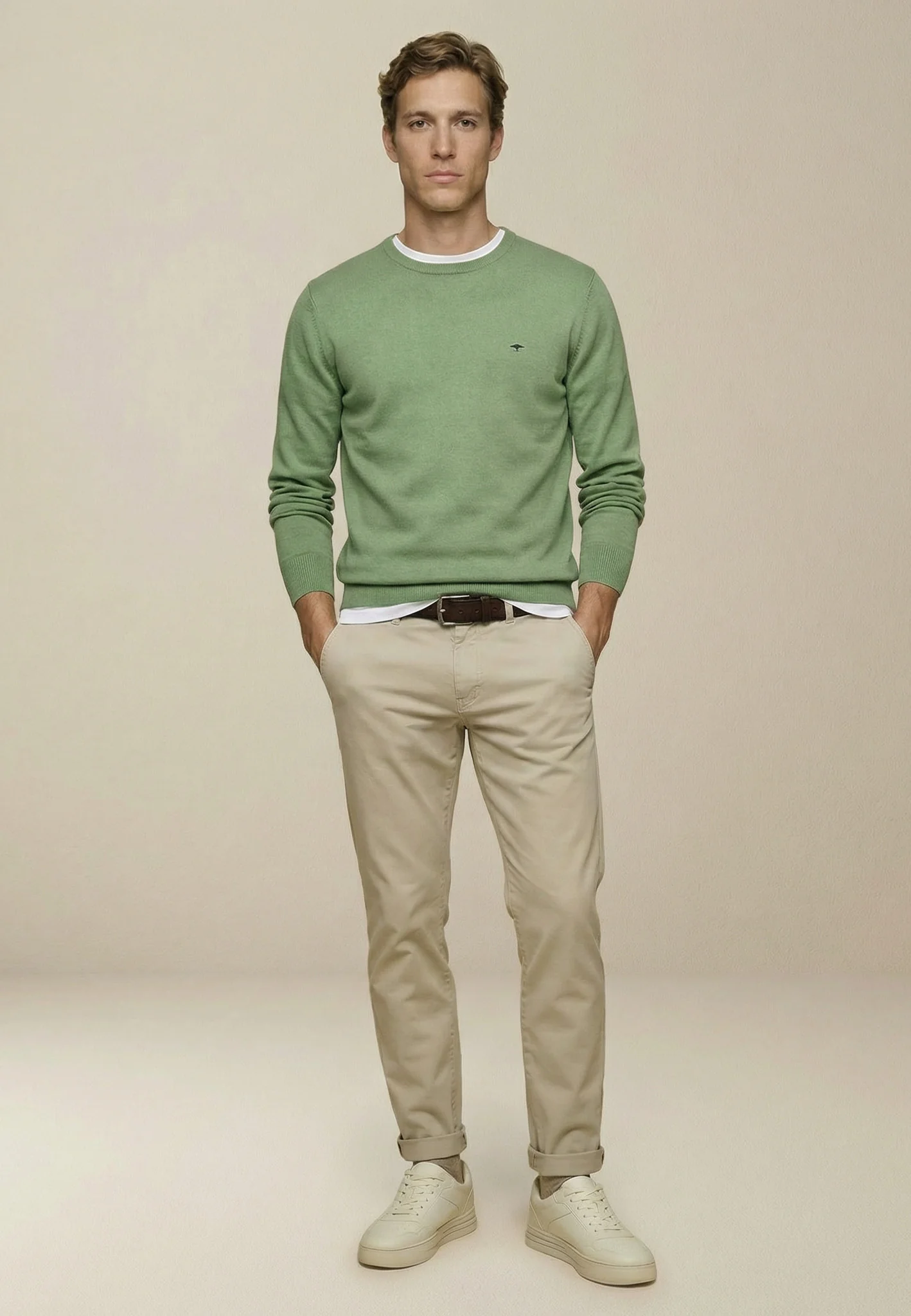Feinstrickpullover aus reiner Baumwolle mit Rundhalsausschnitt - Image 72