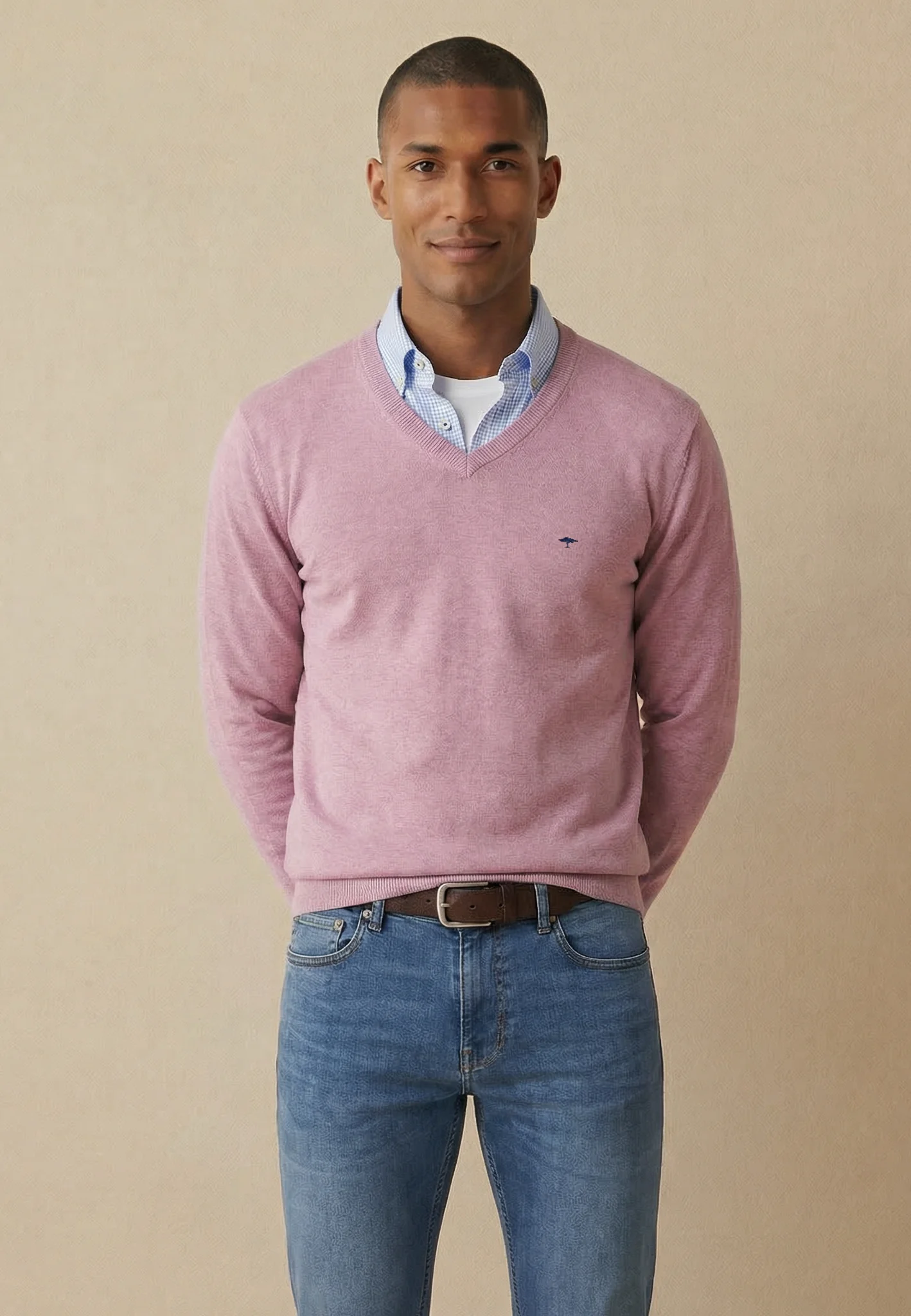 Feinstrickpullover aus reiner Baumwolle mit V-Ausschnitt - Image 31