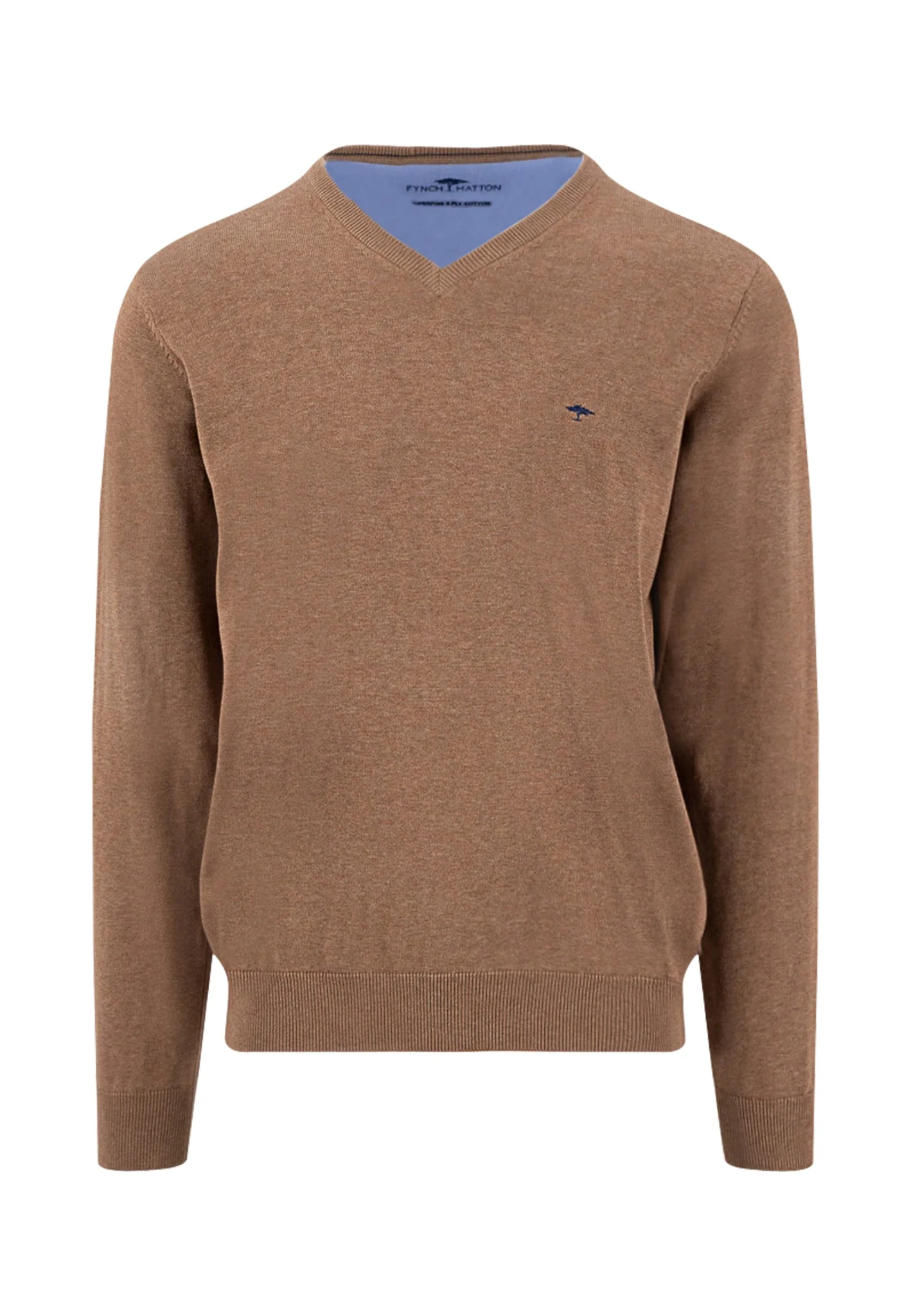 Feinstrickpullover aus reiner Baumwolle mit V-Ausschnitt - Image 9