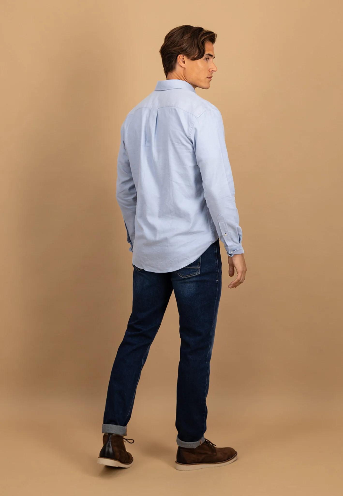 Flanellhemd aus Baumwolle mit Brusttasche und Button-Down-Kragen - Image 15