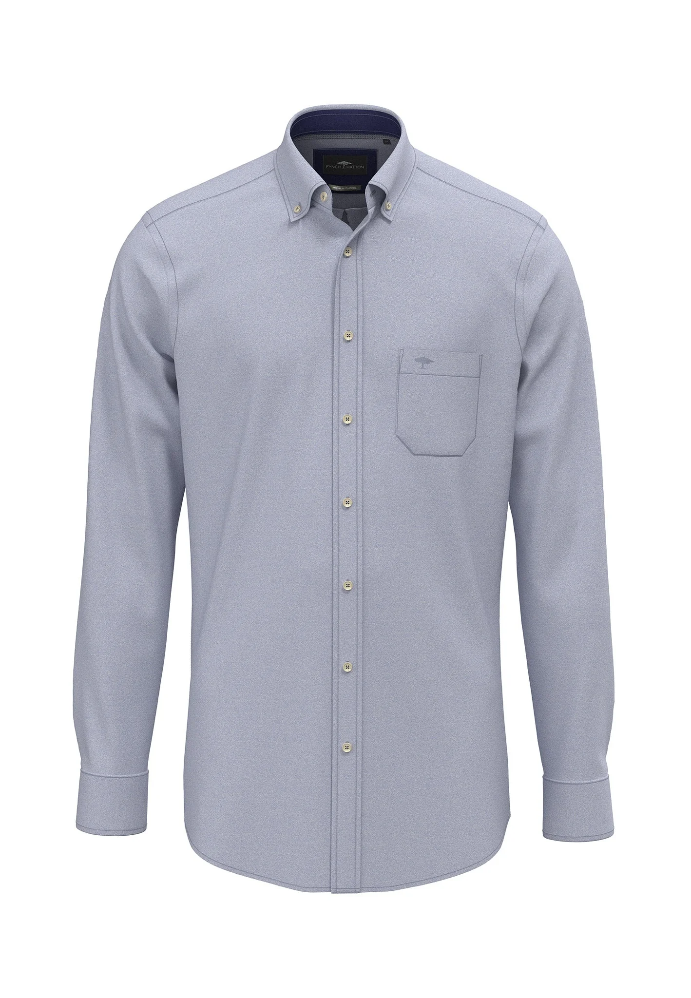Flanellhemd aus Baumwolle mit Brusttasche und Button-Down-Kragen - Image 17