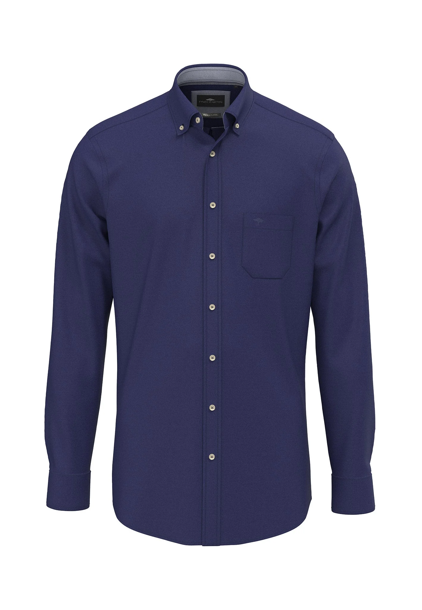 Flanellhemd aus Baumwolle mit Brusttasche und Button-Down-Kragen - Image 5