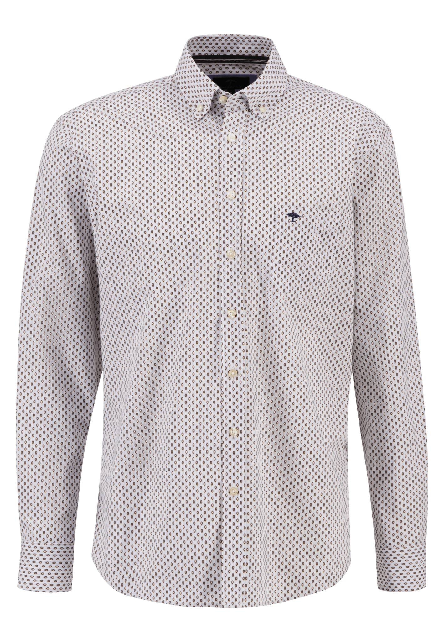 Gemustertes Langarmhemd mit Button-Down-Kragen - Image 7