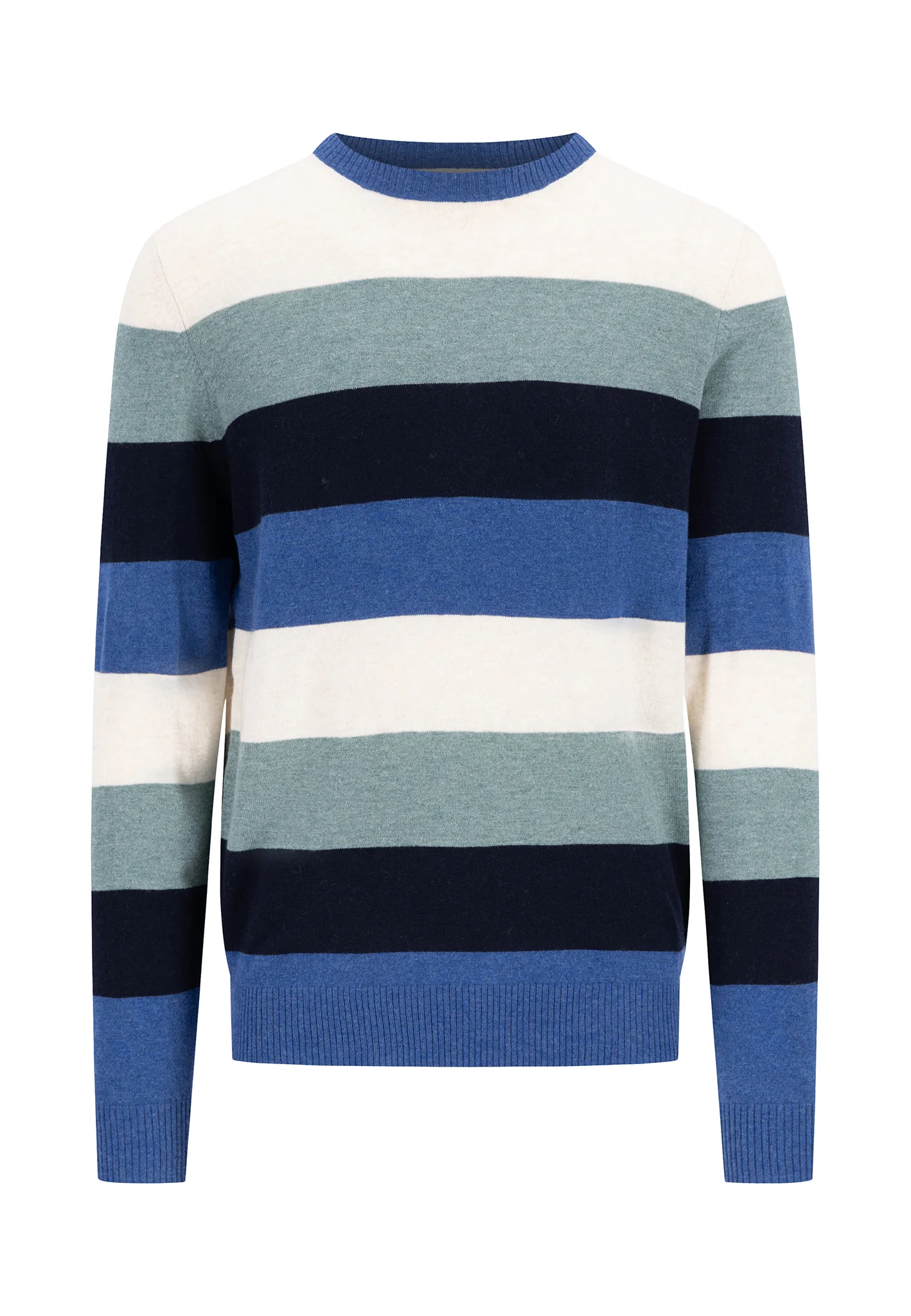 Gestreifter Merino-Kaschmir-Pullover