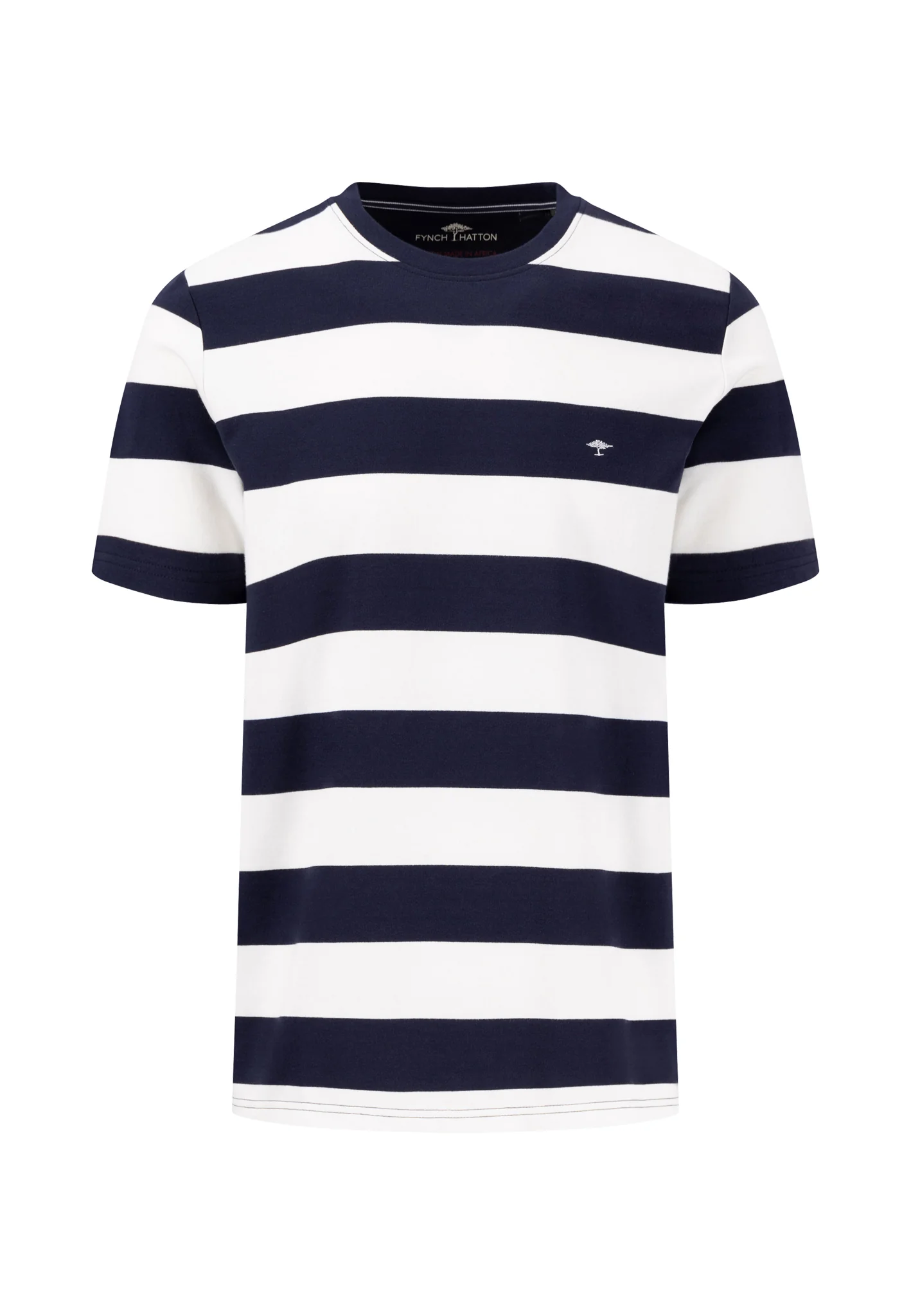 Gestreiftes T-Shirt mit farbigem Logodetail - Image 5