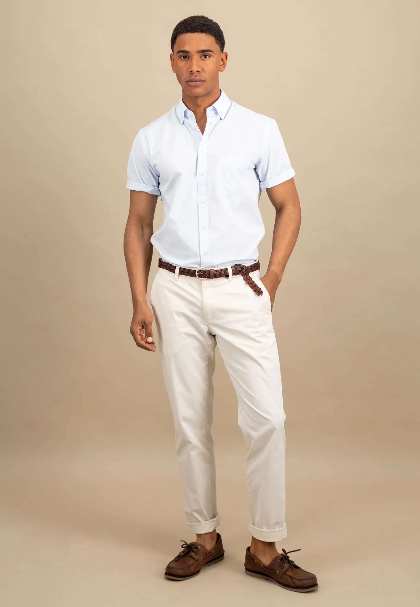 Halbarmhemd aus Baumwolle mit Button-Down-Kragen - Image 2