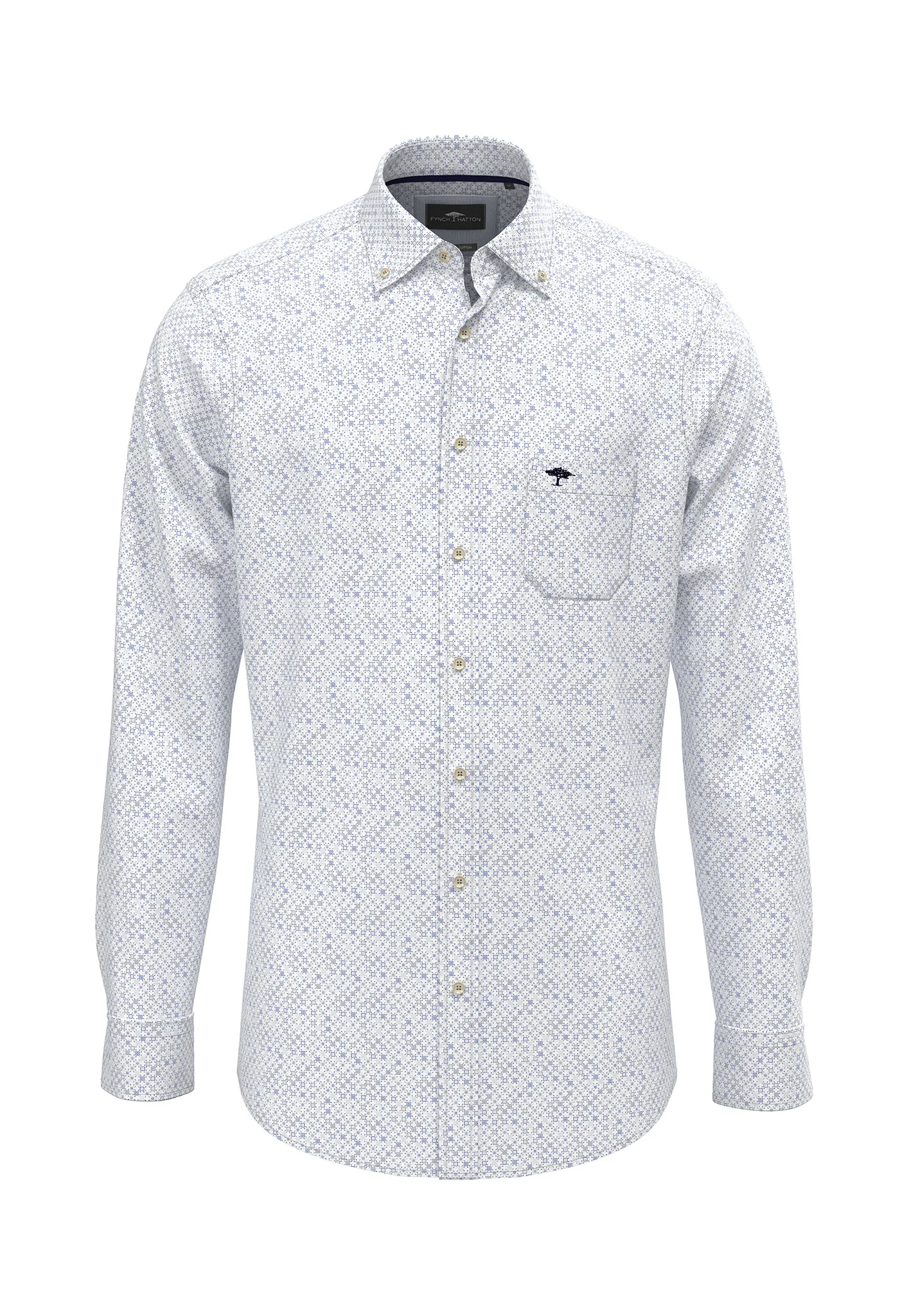 Hemd aus 100% Baumwolle mit Minimalprint - Image 7