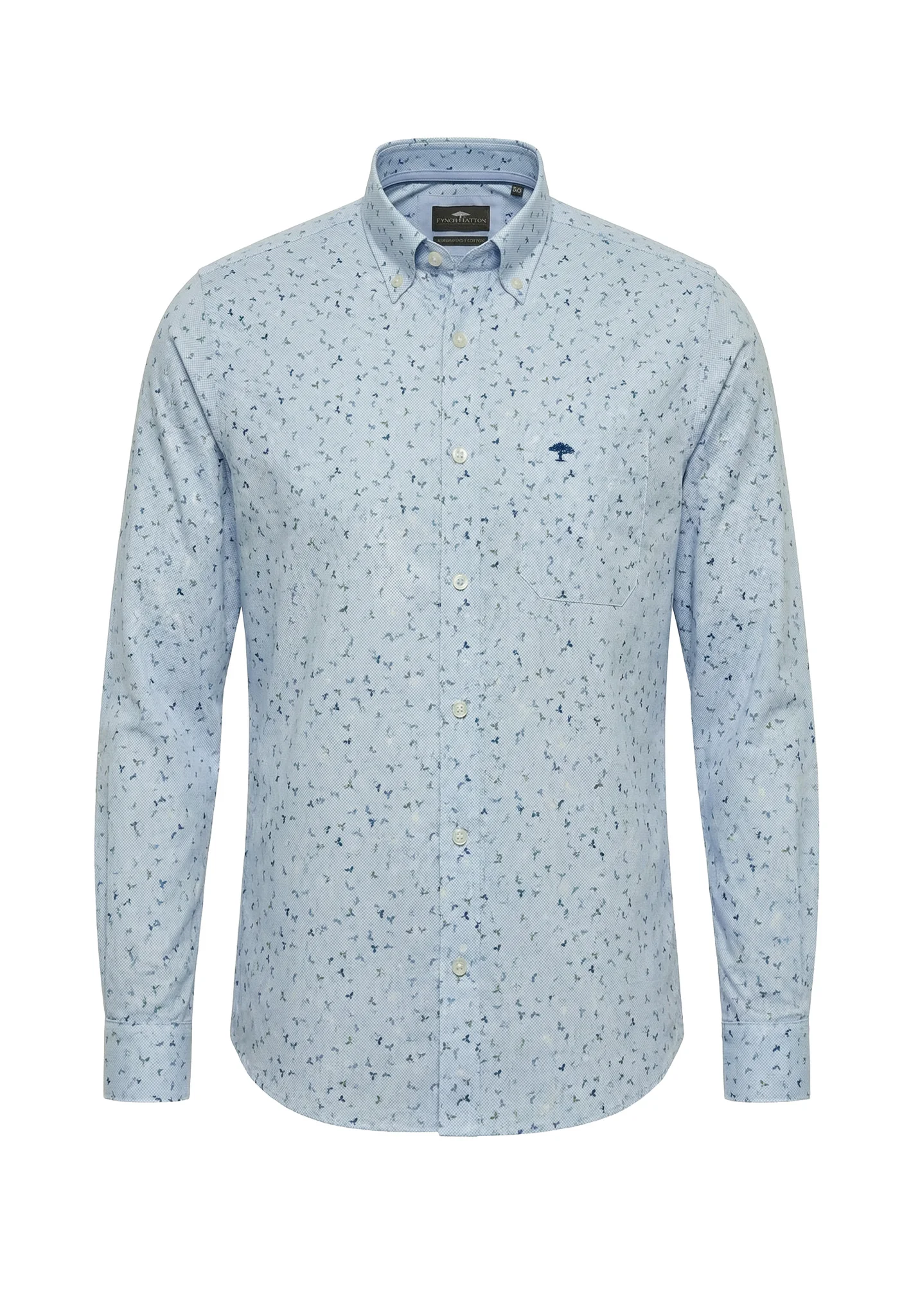 Hemd aus Baumwolle mit Allover-Print und Button-Down-Kragen - Image 3