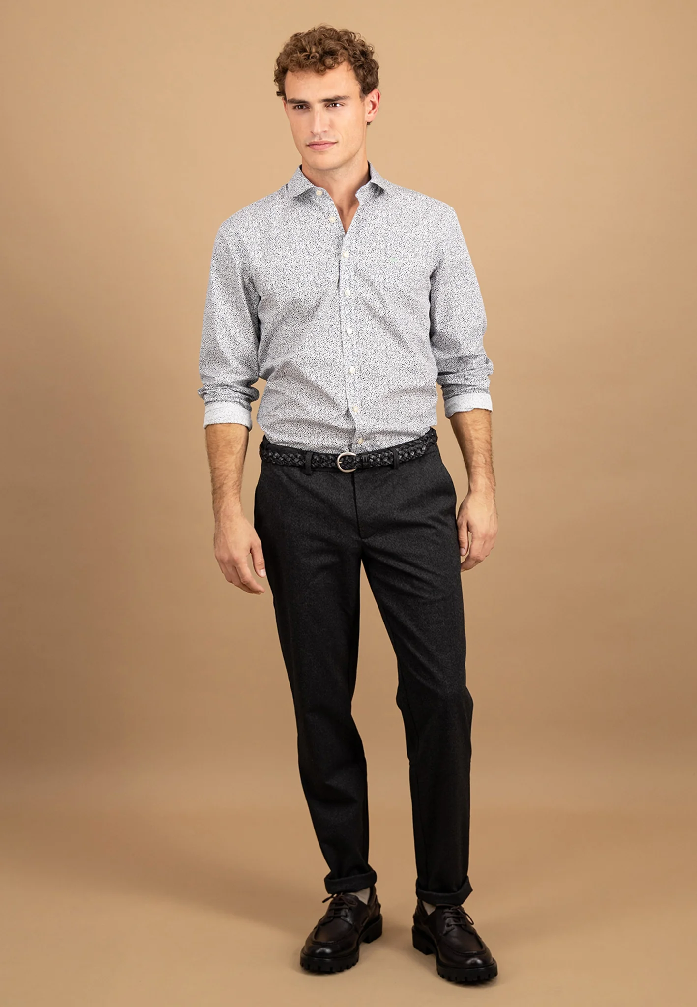 Hemd aus Baumwolle mit Allover-Print und Button-Down-Kragen - Image 2