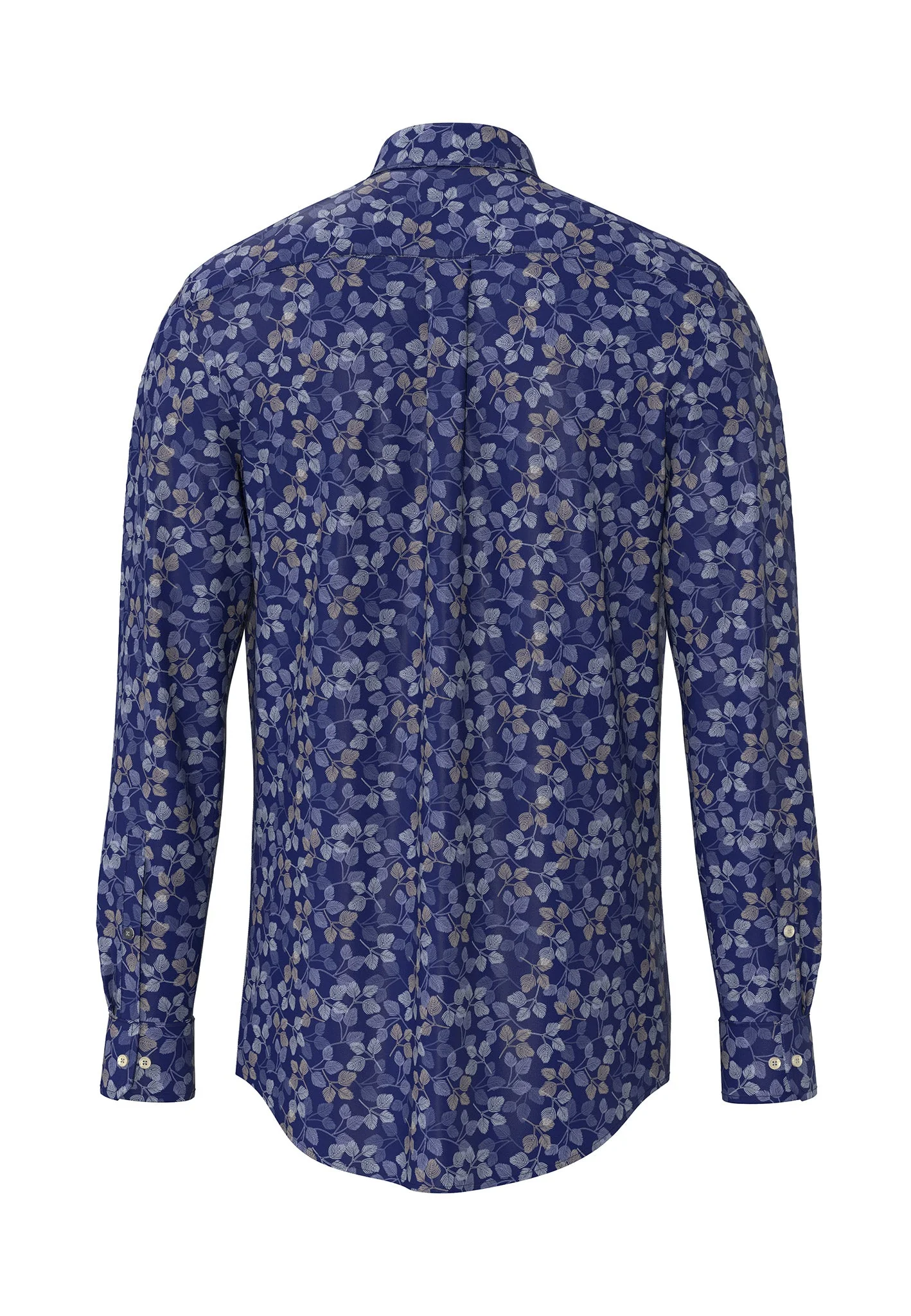 Hemd aus Baumwolle mit Blätterprint und Button-Down-Kragen - Image 8