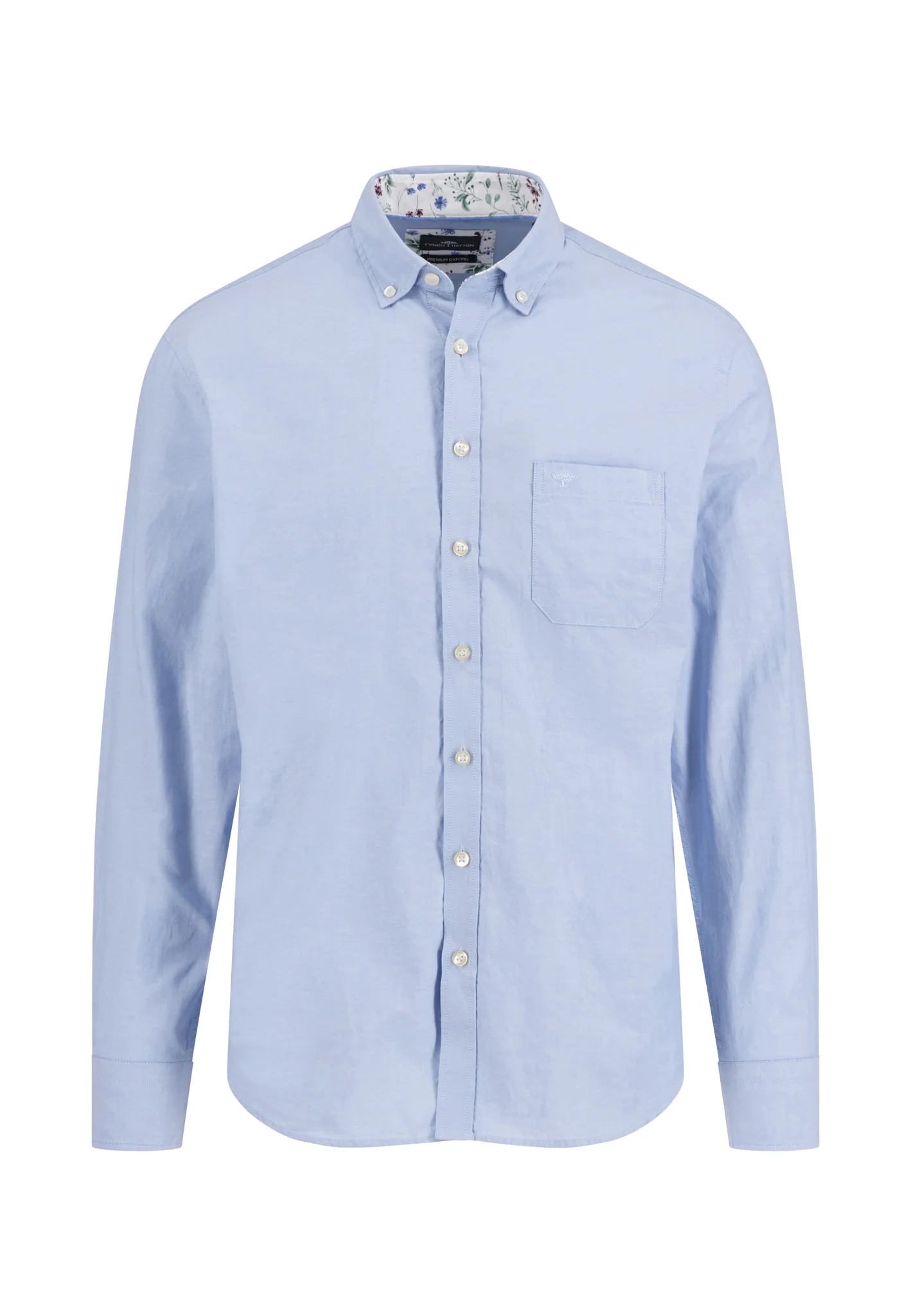 Oxfordhemd aus Baumwolle mit Brusttasche und Button-Down-Kragen - Image 3