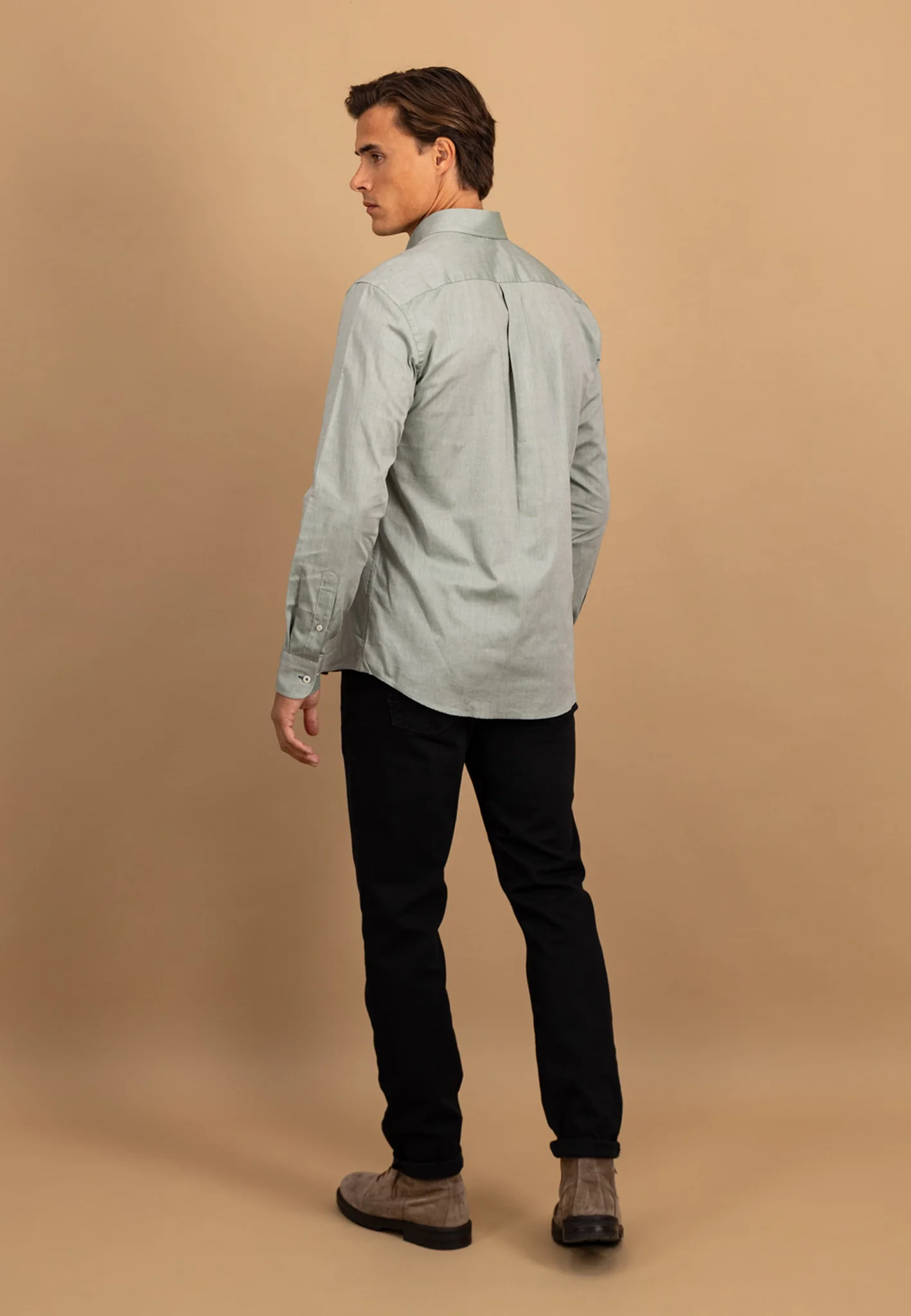 Oxfordhemd aus Baumwolle mit Brusttasche und Button-Down-Kragen - Image 9