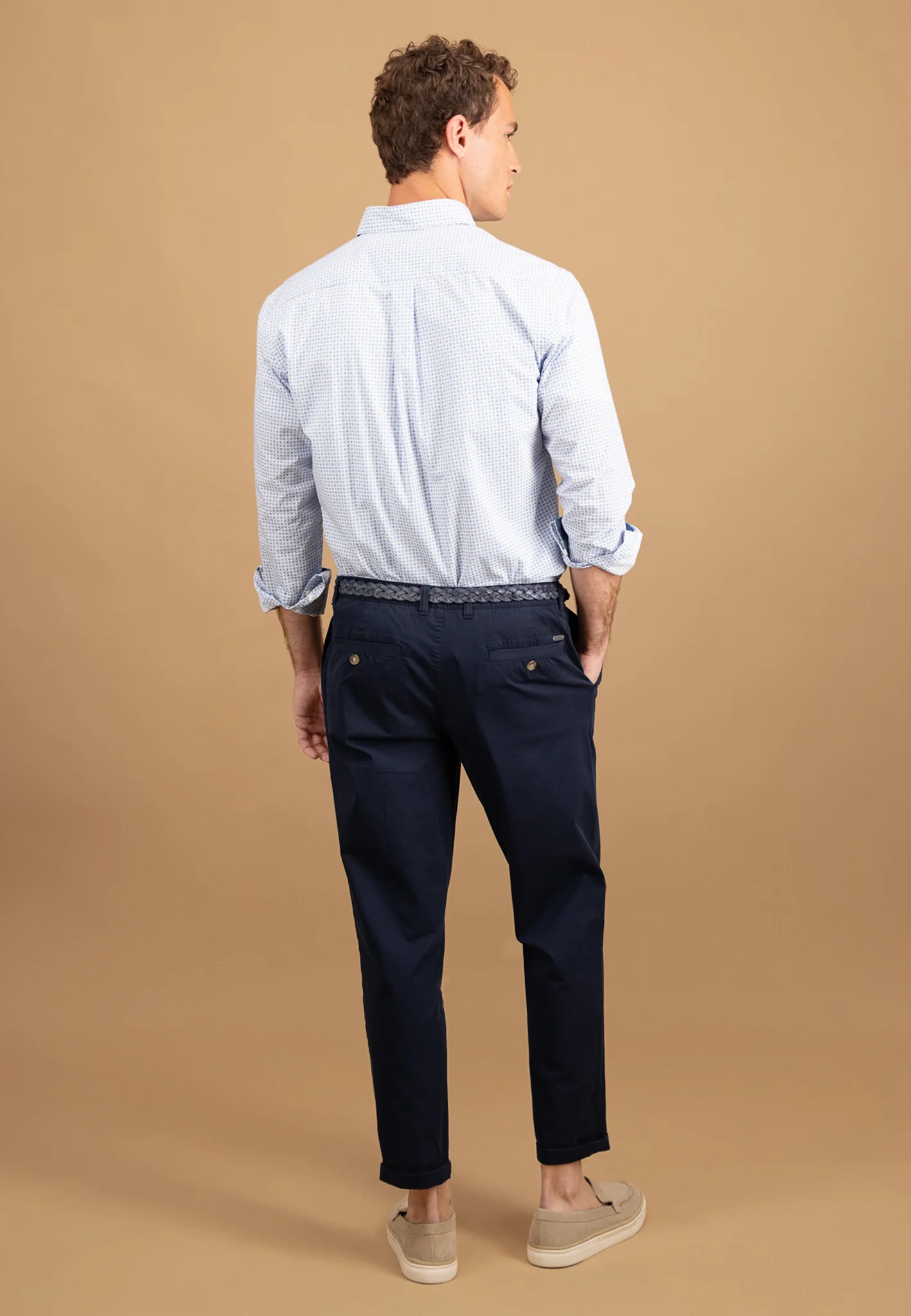 Hemd aus Baumwolle mit Button-Down-Kragen und Allover-Print - Image 3