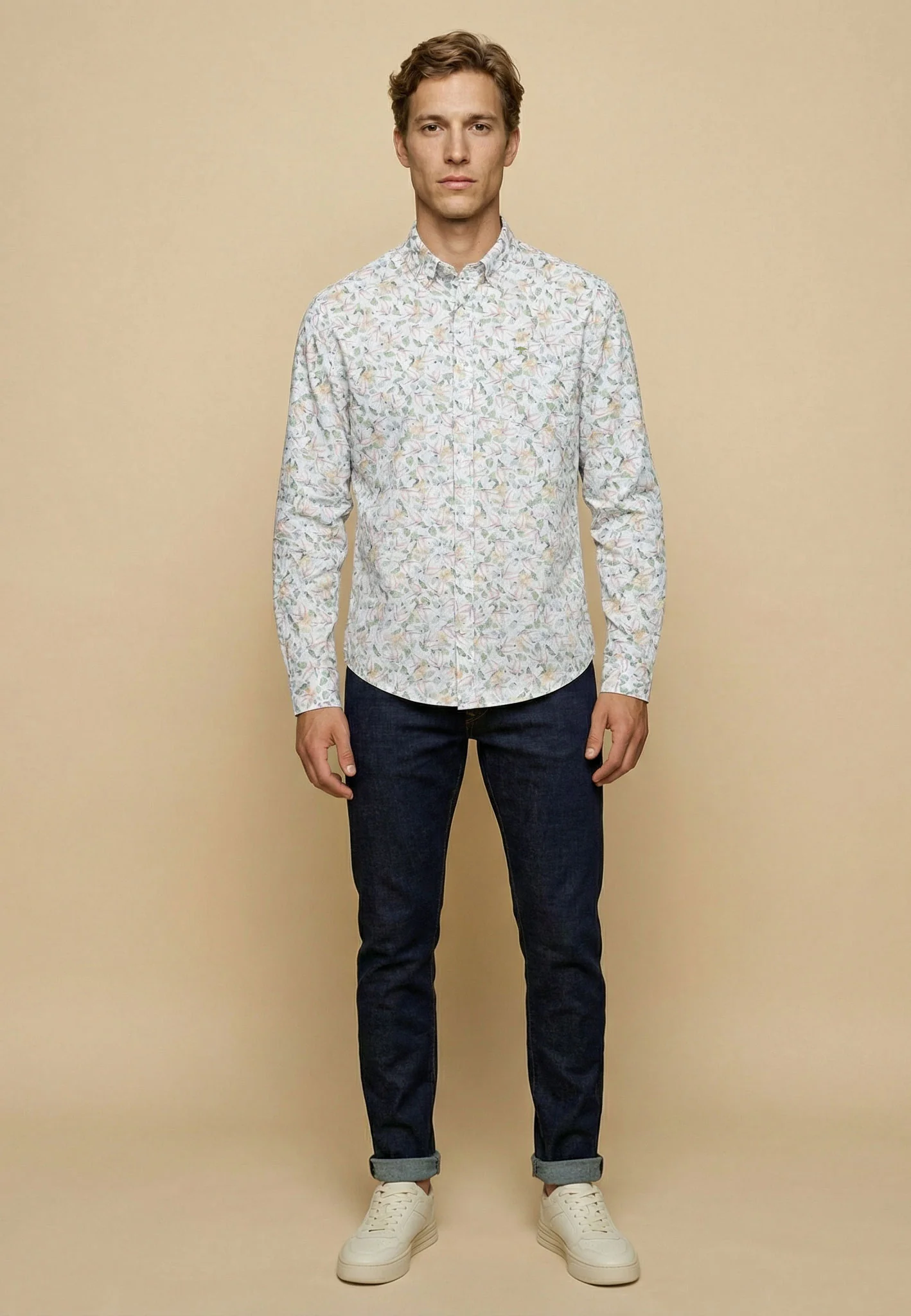 Hemd aus Baumwolle mit Button-Down-Kragen und floralem Muster - Image 2