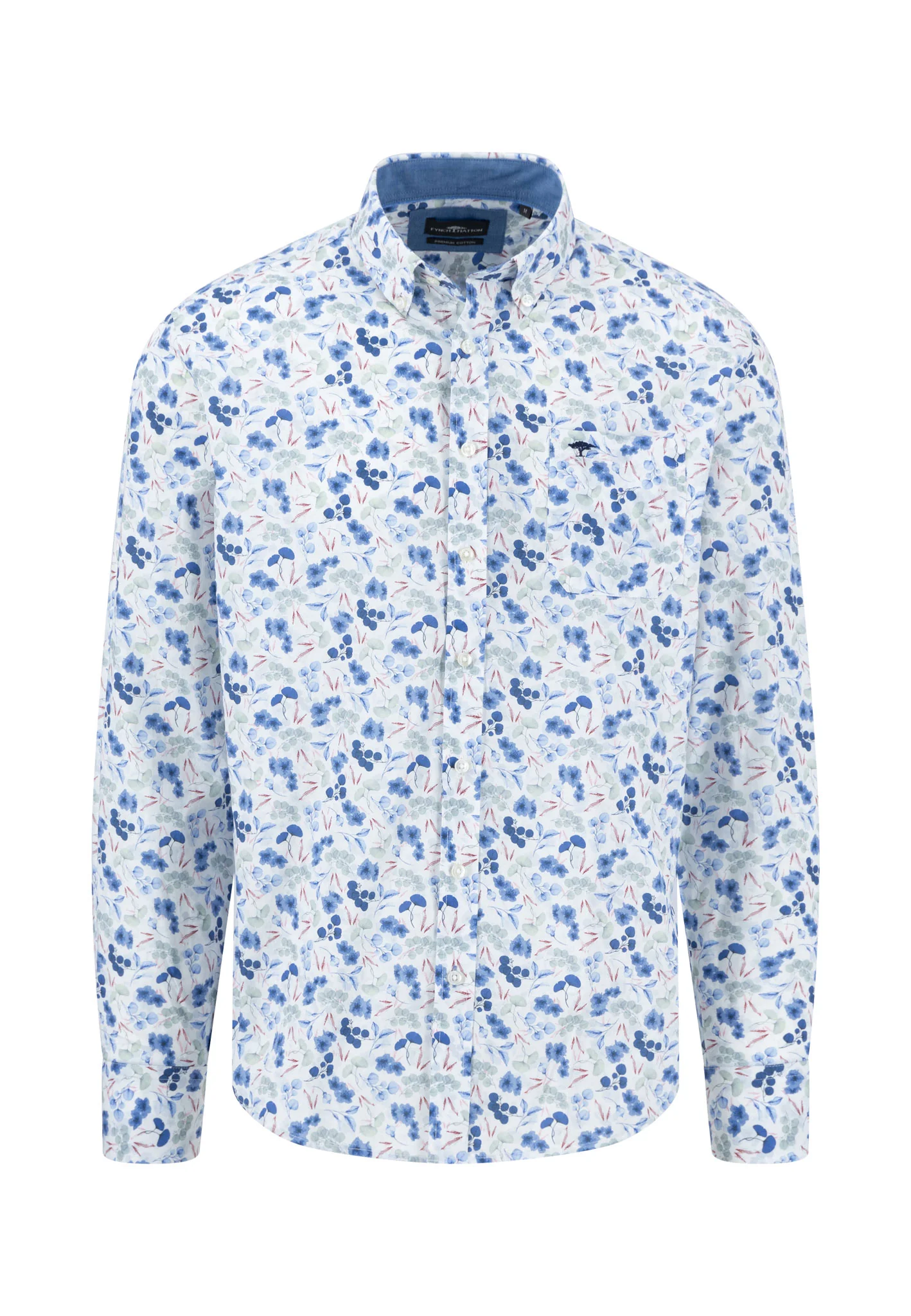 Hemd aus Baumwolle mit Button-Down-Kragen und floralem Print - Image 5
