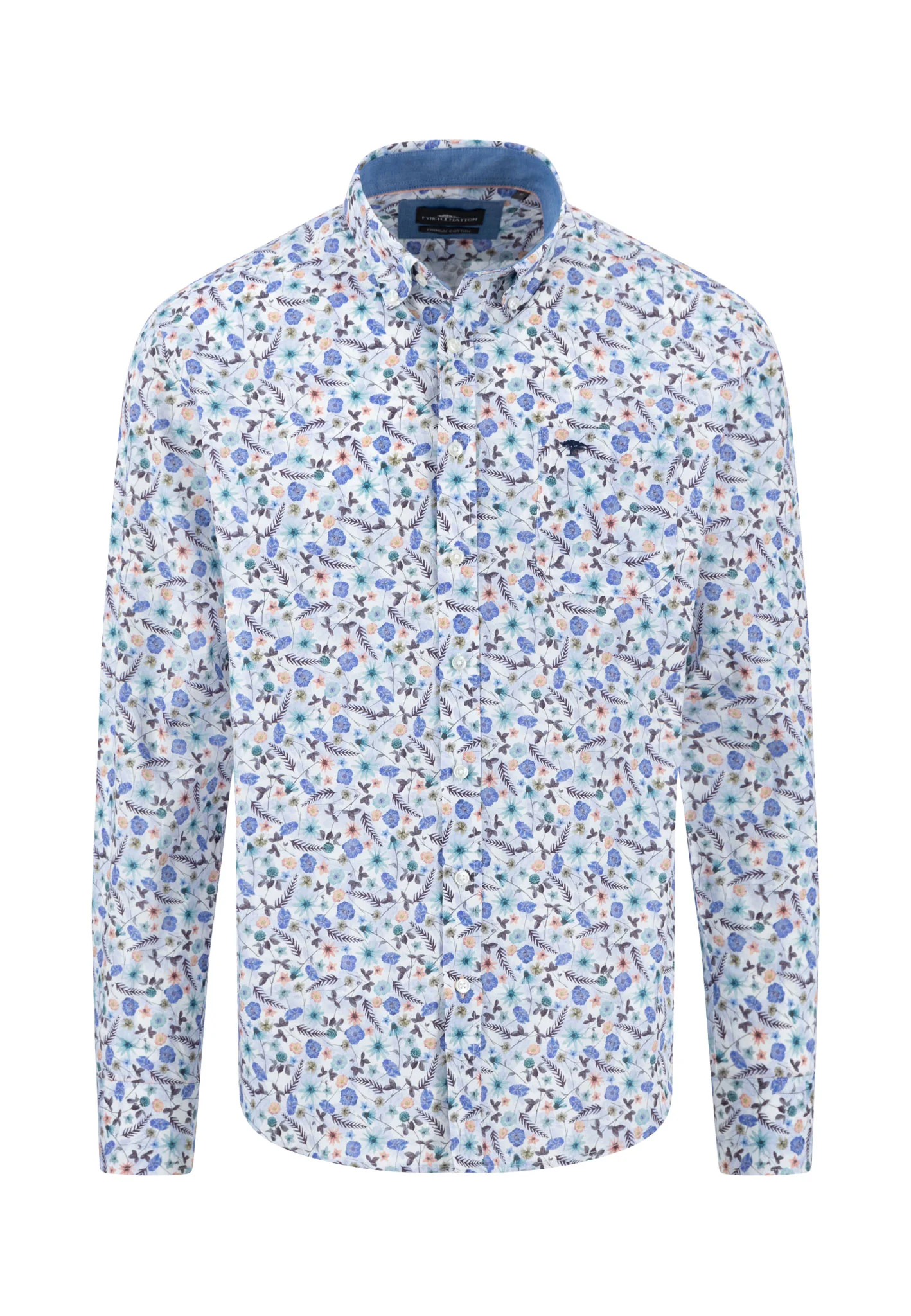 Hemd aus Baumwolle mit Button-Down-Kragen und floralem Print - Image 7