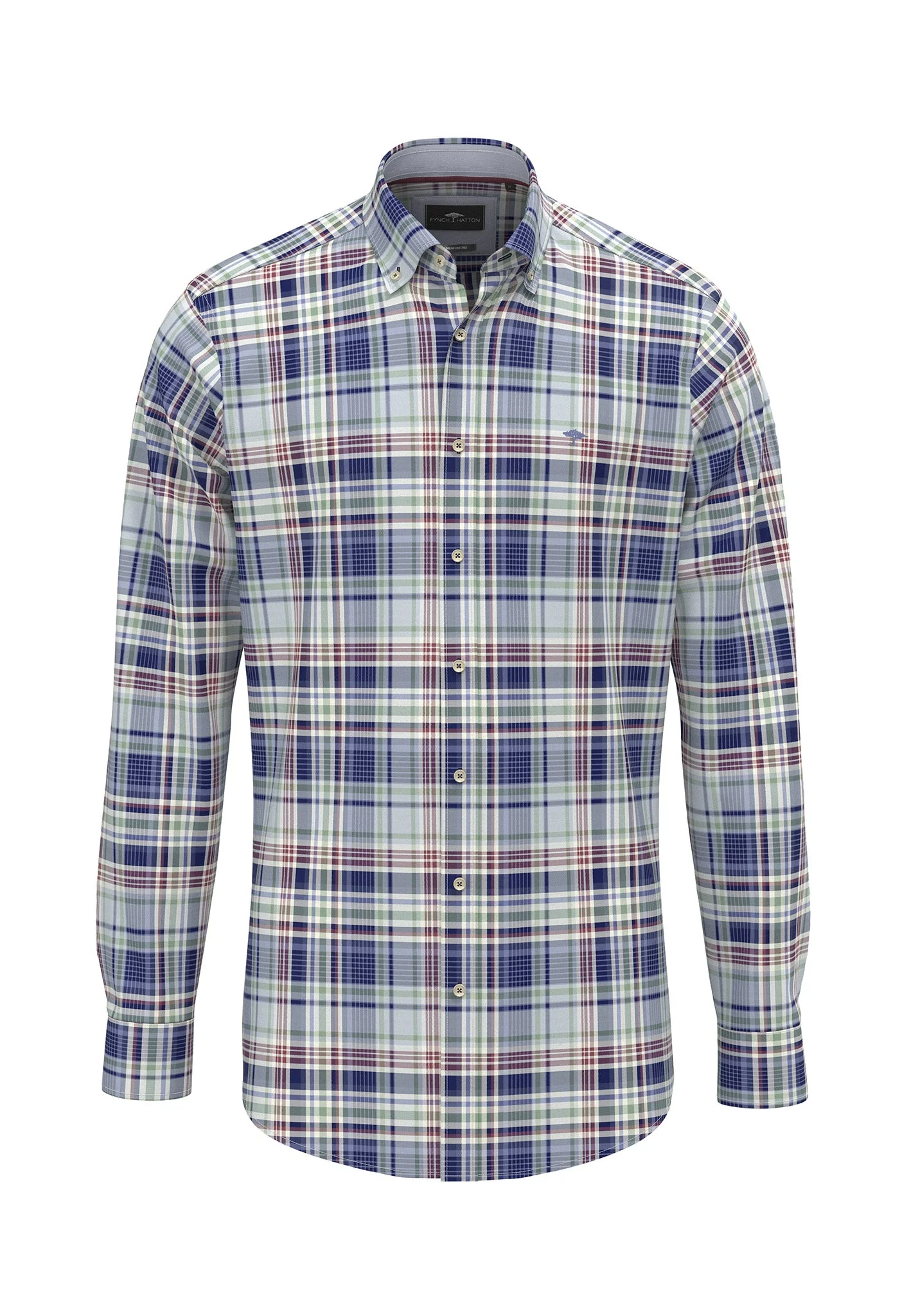 Oxfordhemd aus Baumwolle mit farbigem Karomuster und Button-Down-Kragen - Image 5
