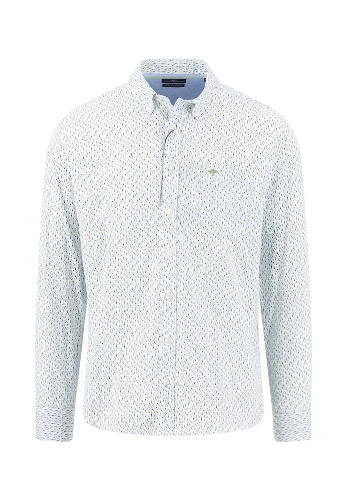 Hemd aus Baumwolle mit feinem Allover-Print und Button-Down-Kragen - Image 3