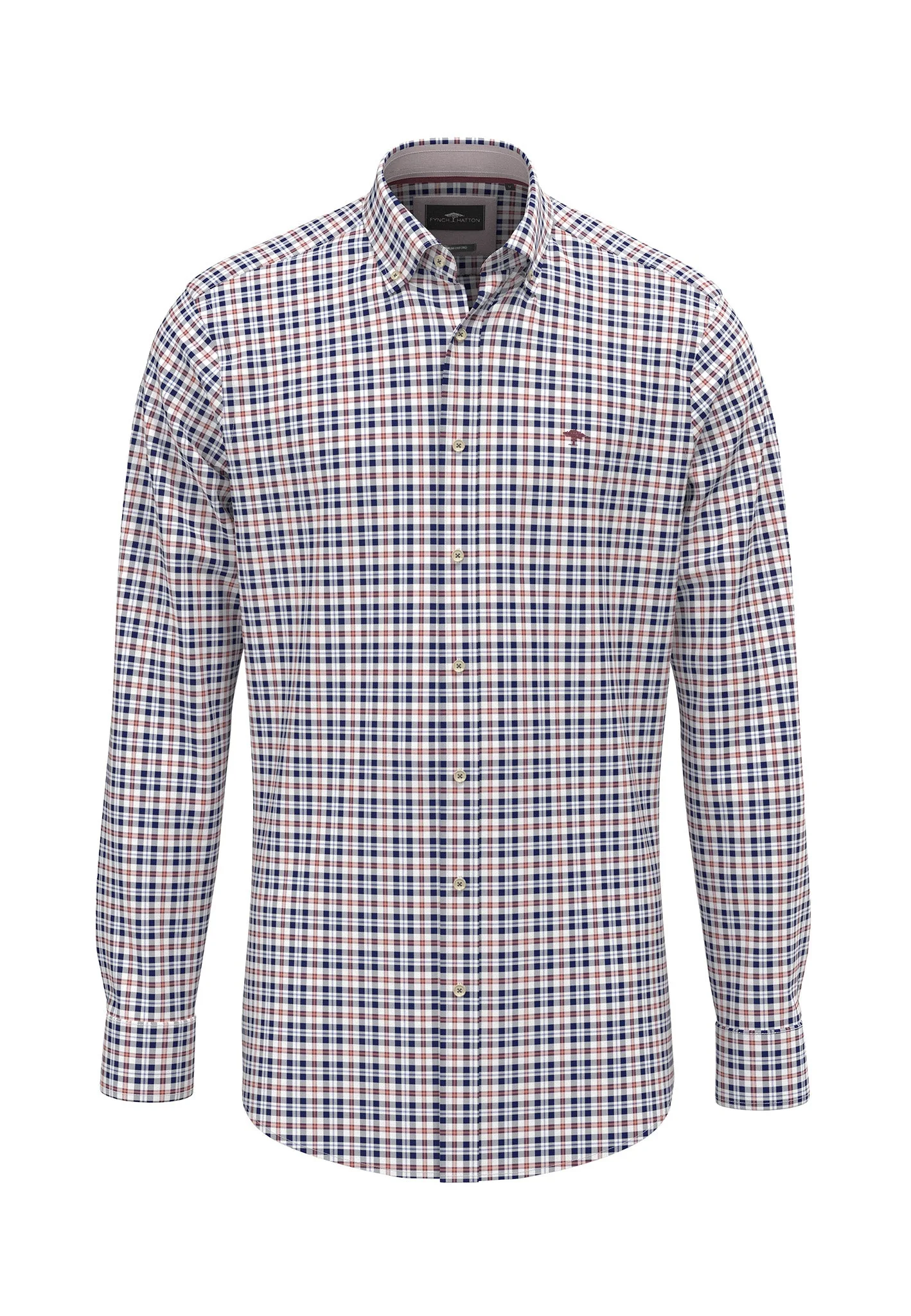 Oxfordhemd aus Baumwolle mit feinem Karomuster und Button-Down-Kragen - Image 12
