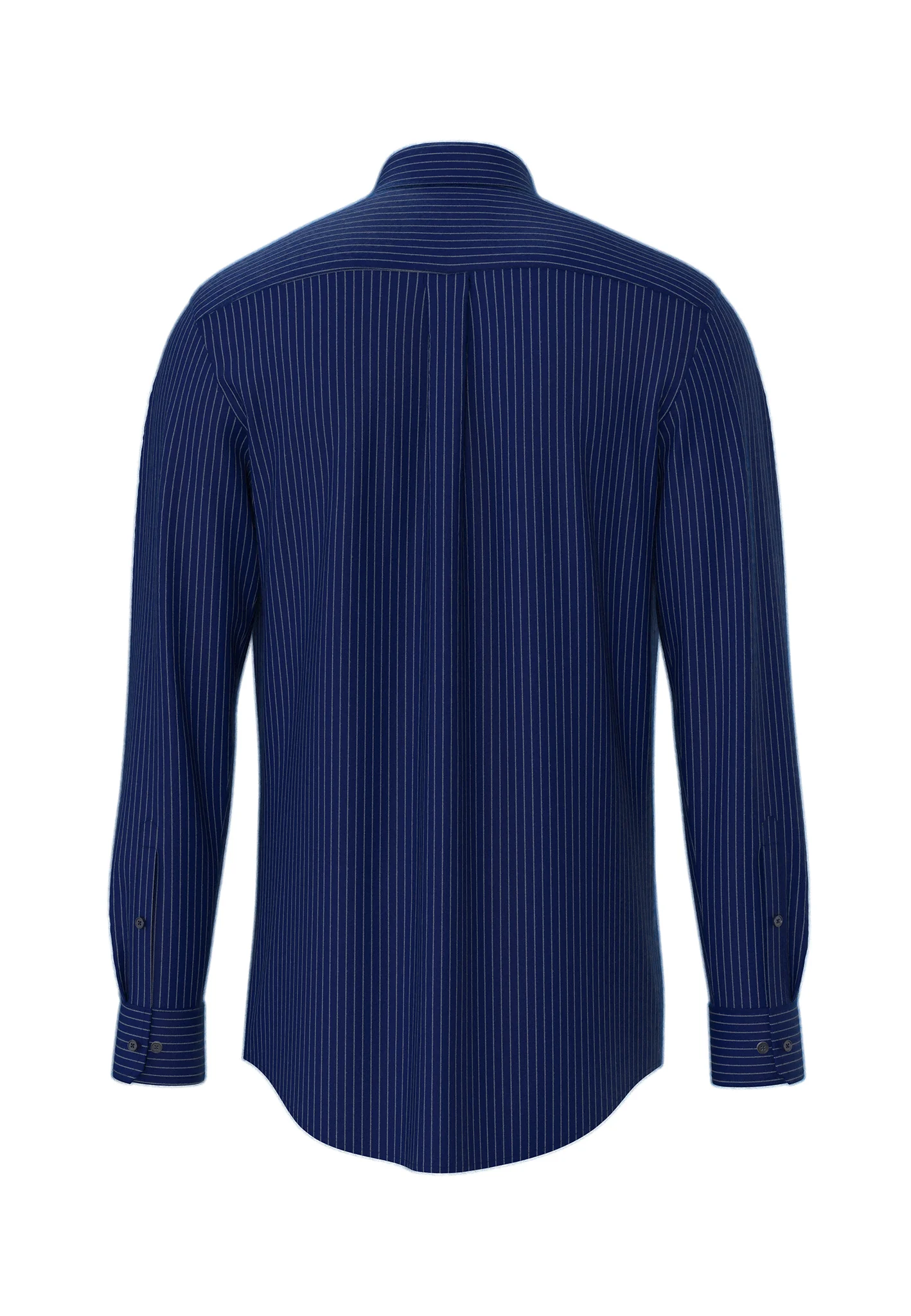 Hemd aus Baumwolle mit feinen Streifen und Button-Down-Kragen - Image 2