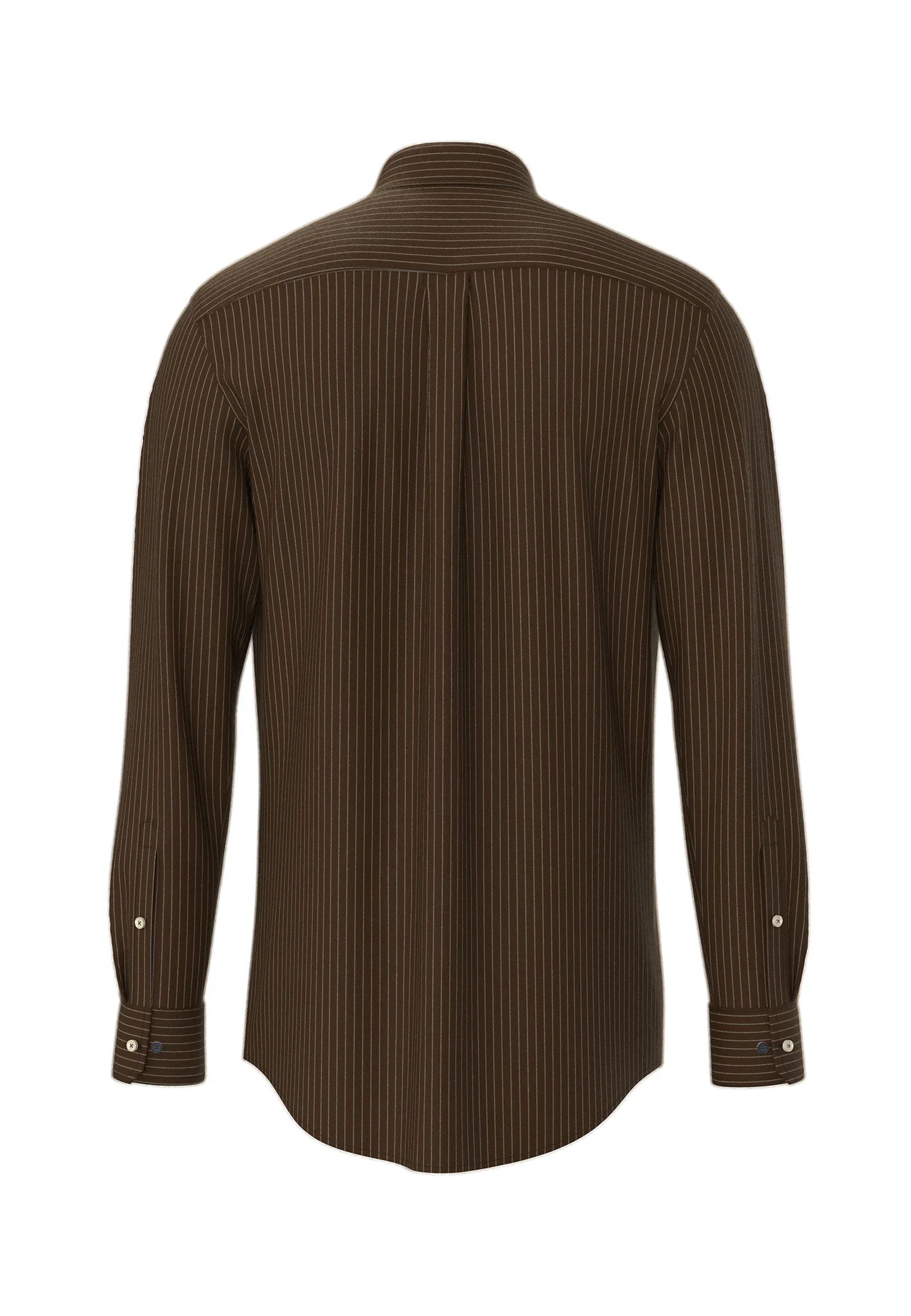 Hemd aus Baumwolle mit feinen Streifen und Button-Down-Kragen - Image 4
