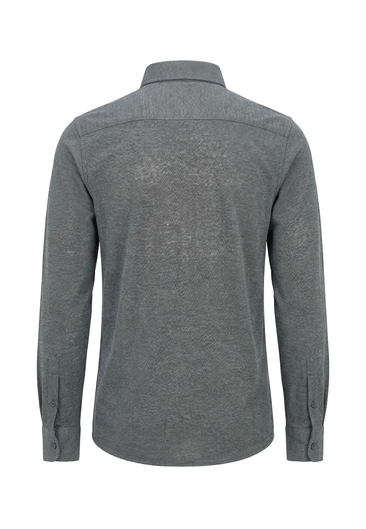 Hemd aus Baumwolle mit feiner Struktur und Button-Down-Kragen - Image 2