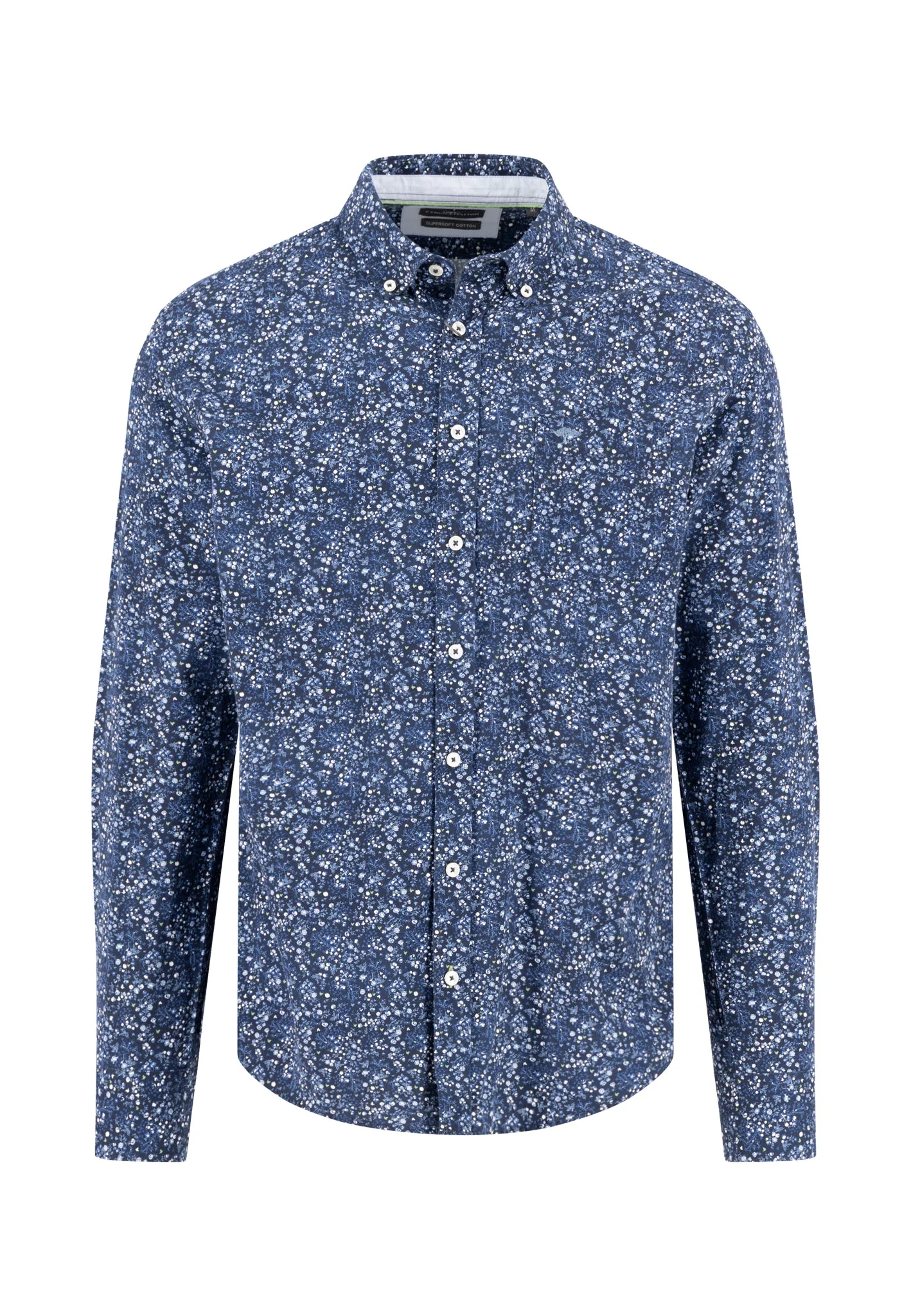 Hemd aus Baumwolle mit floralem Allover-Muster und Button-Down-Kragen - Image 4