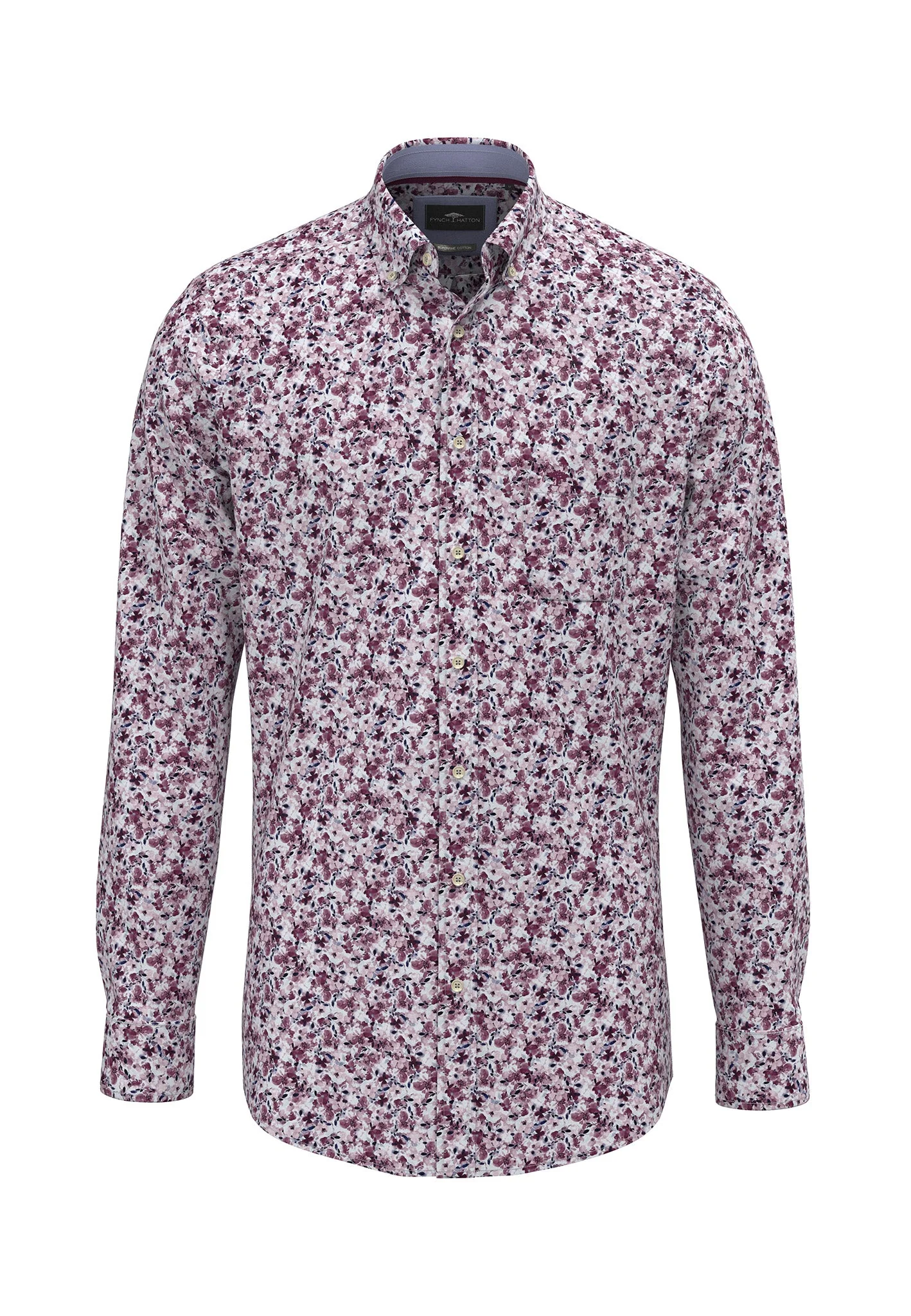 Hemd aus Baumwolle mit floralem Allover-Print und Button-Down-Kragen