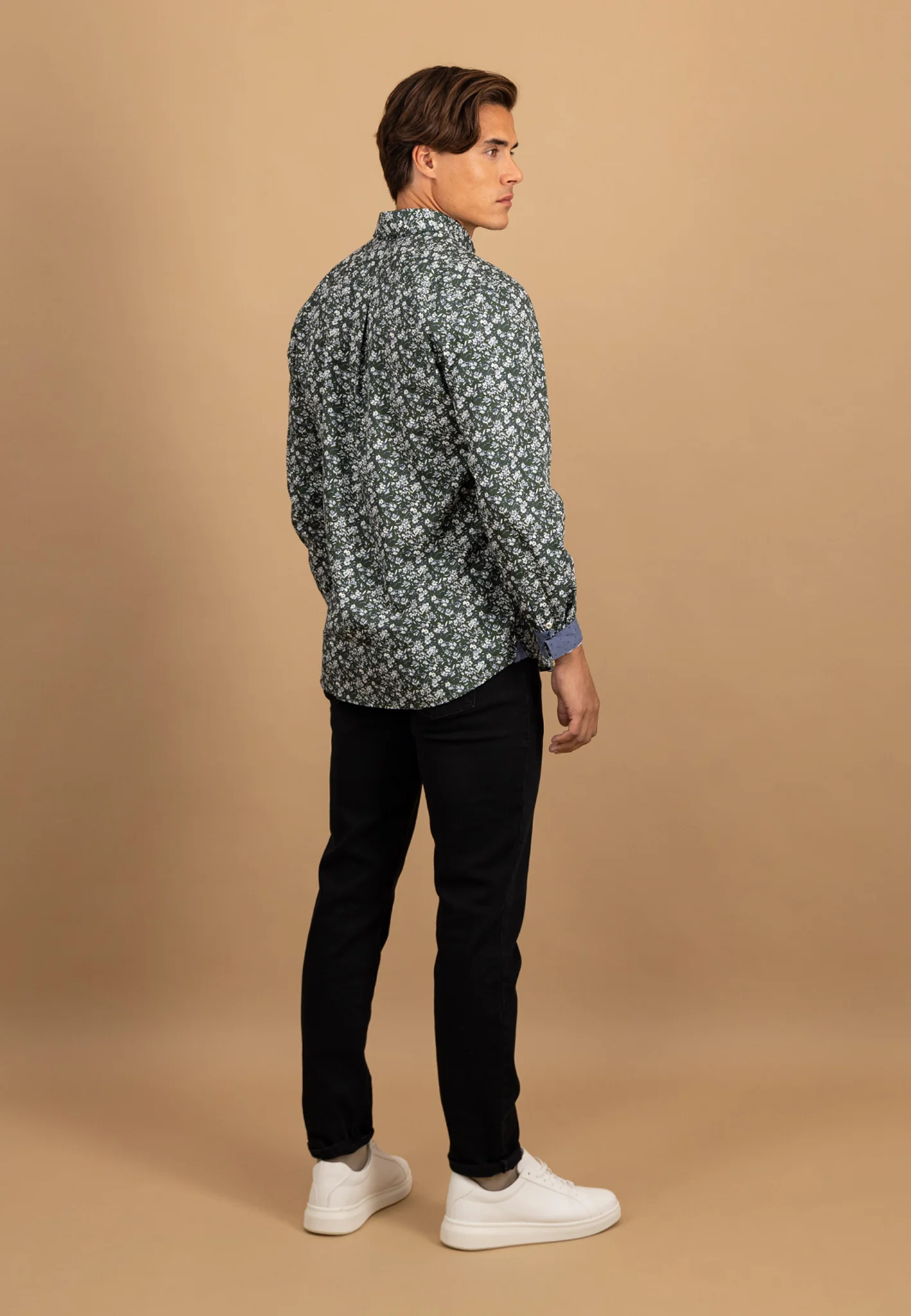 Hemd aus Baumwolle mit floralem Allover-Print und Button-Down-Kragen - Image 4