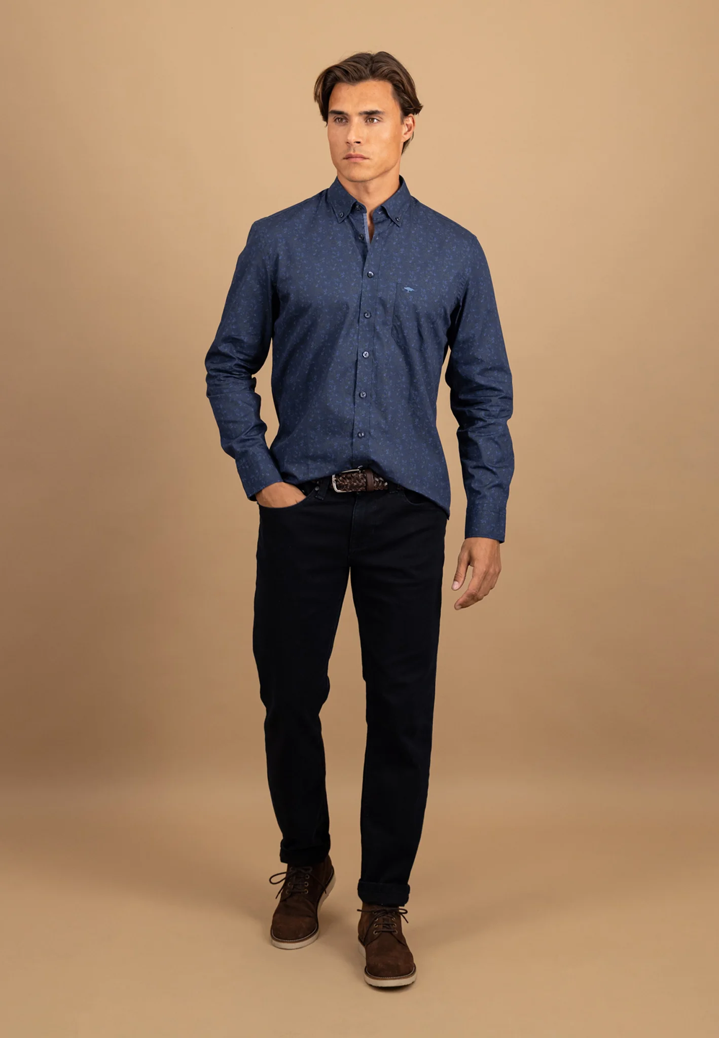 Hemd aus Baumwolle mit floralem Allover-Print und Button-Down-Kragen - Image 2
