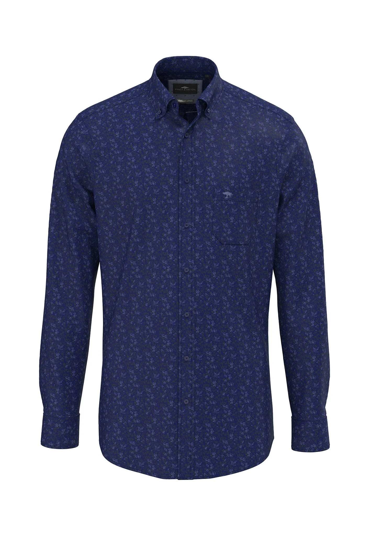 Hemd aus Baumwolle mit floralem Allover-Print und Button-Down-Kragen - Image 5