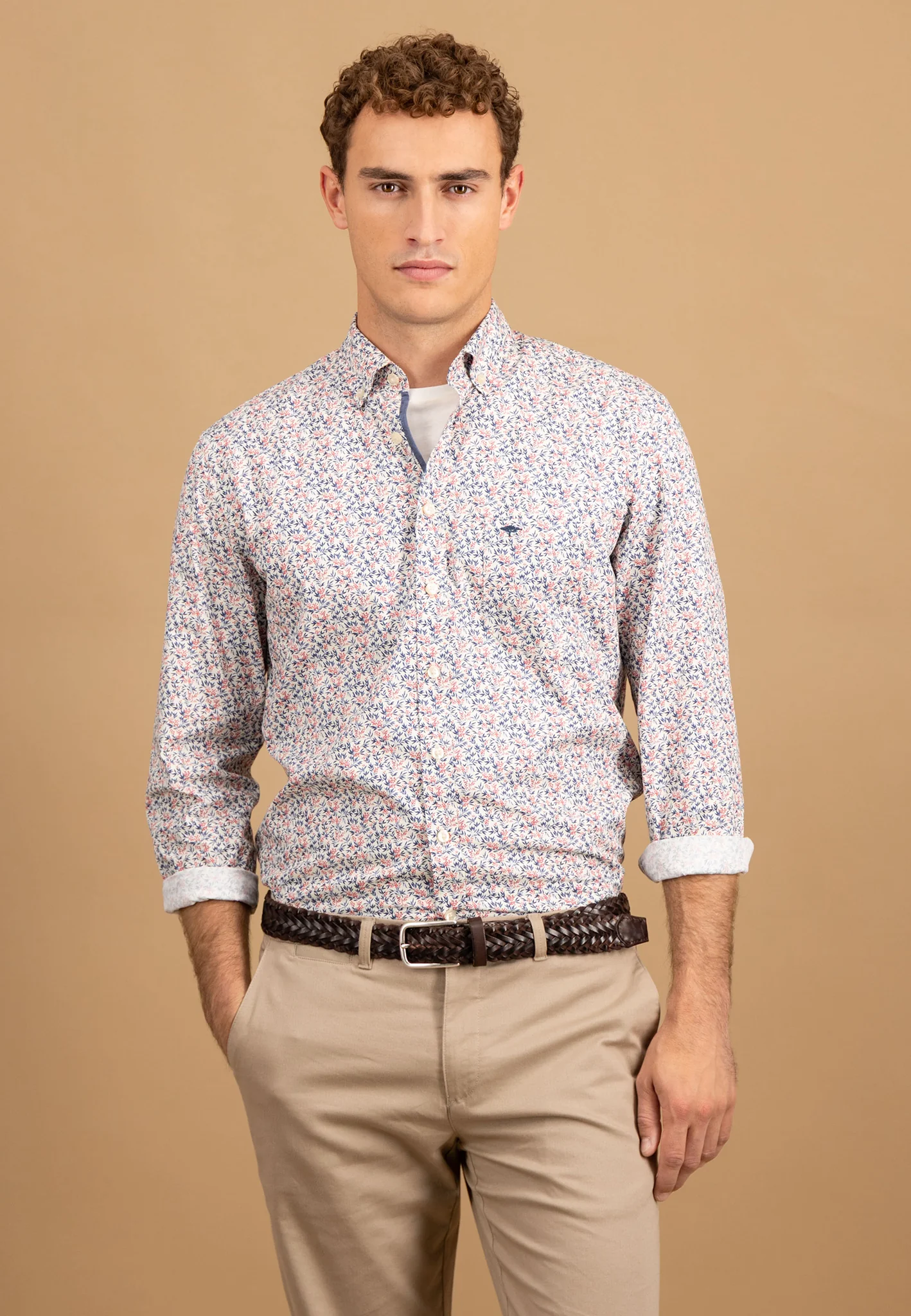 Hemd aus Baumwolle mit floralem Allover-Print und Button-Down-Kragen - Image 7
