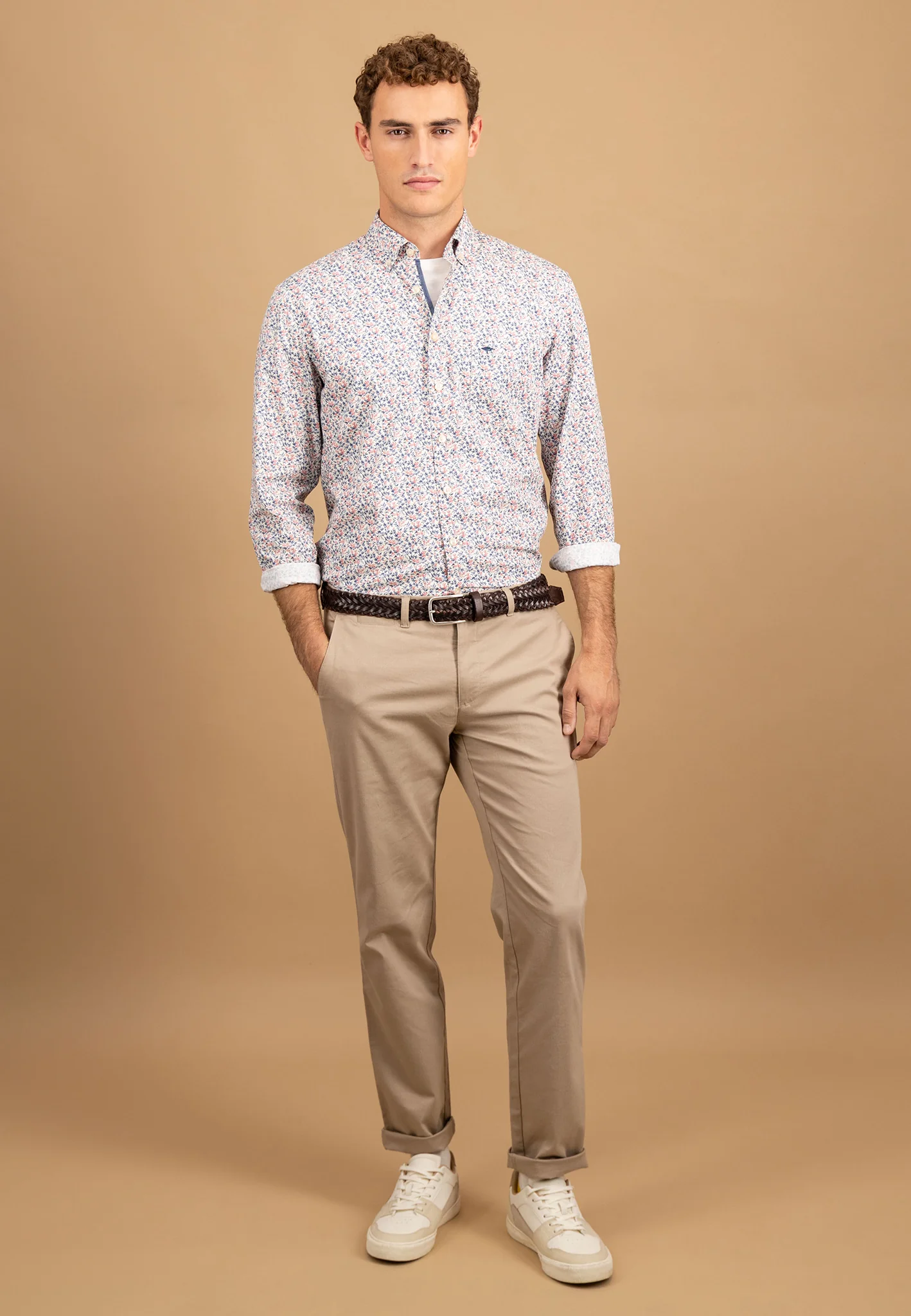 Hemd aus Baumwolle mit floralem Allover-Print und Button-Down-Kragen - Image 8