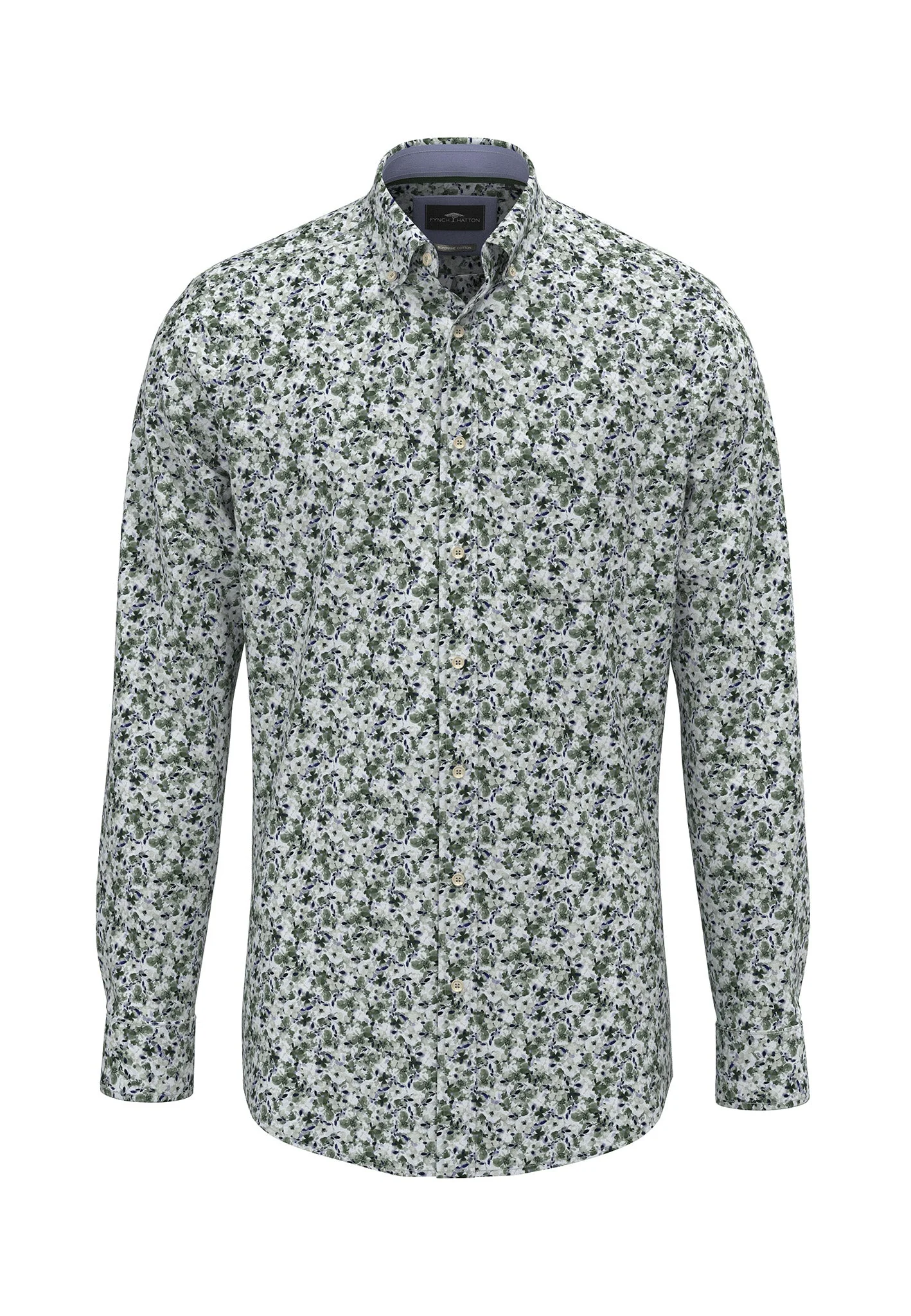 Hemd aus Baumwolle mit floralem Allover-Print und Button-Down-Kragen - Image 3