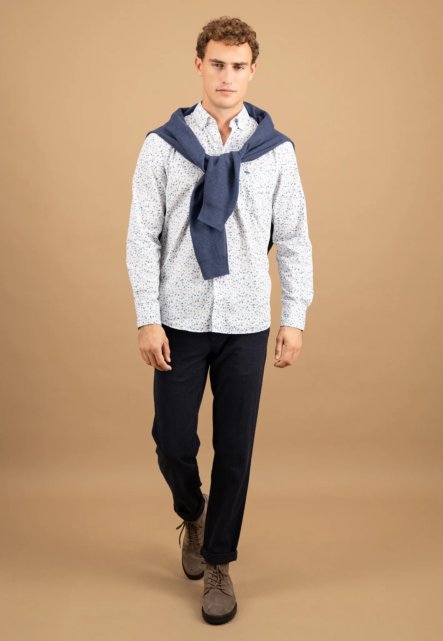 Hemd aus Baumwolle mit floralem Allover-Print und Button-Down-Kragen - Image 10