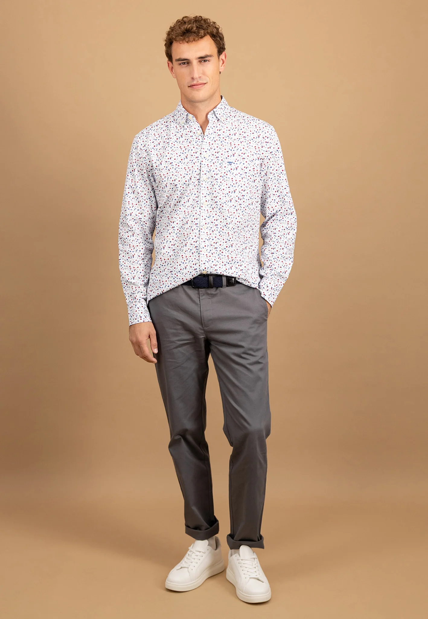 Hemd aus Baumwolle mit floralem Allover-Print und Button-Down-Kragen - Image 2