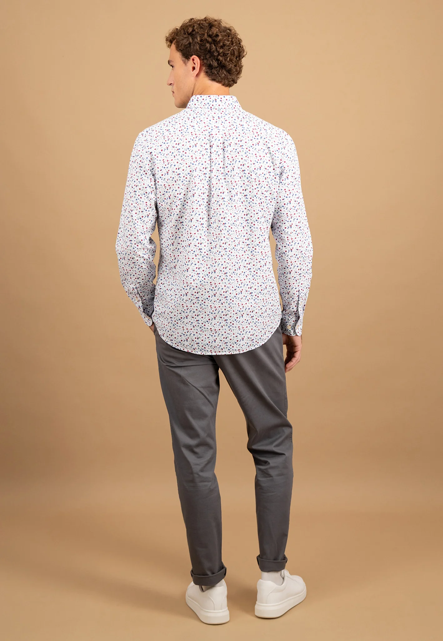 Hemd aus Baumwolle mit floralem Allover-Print und Button-Down-Kragen - Image 3