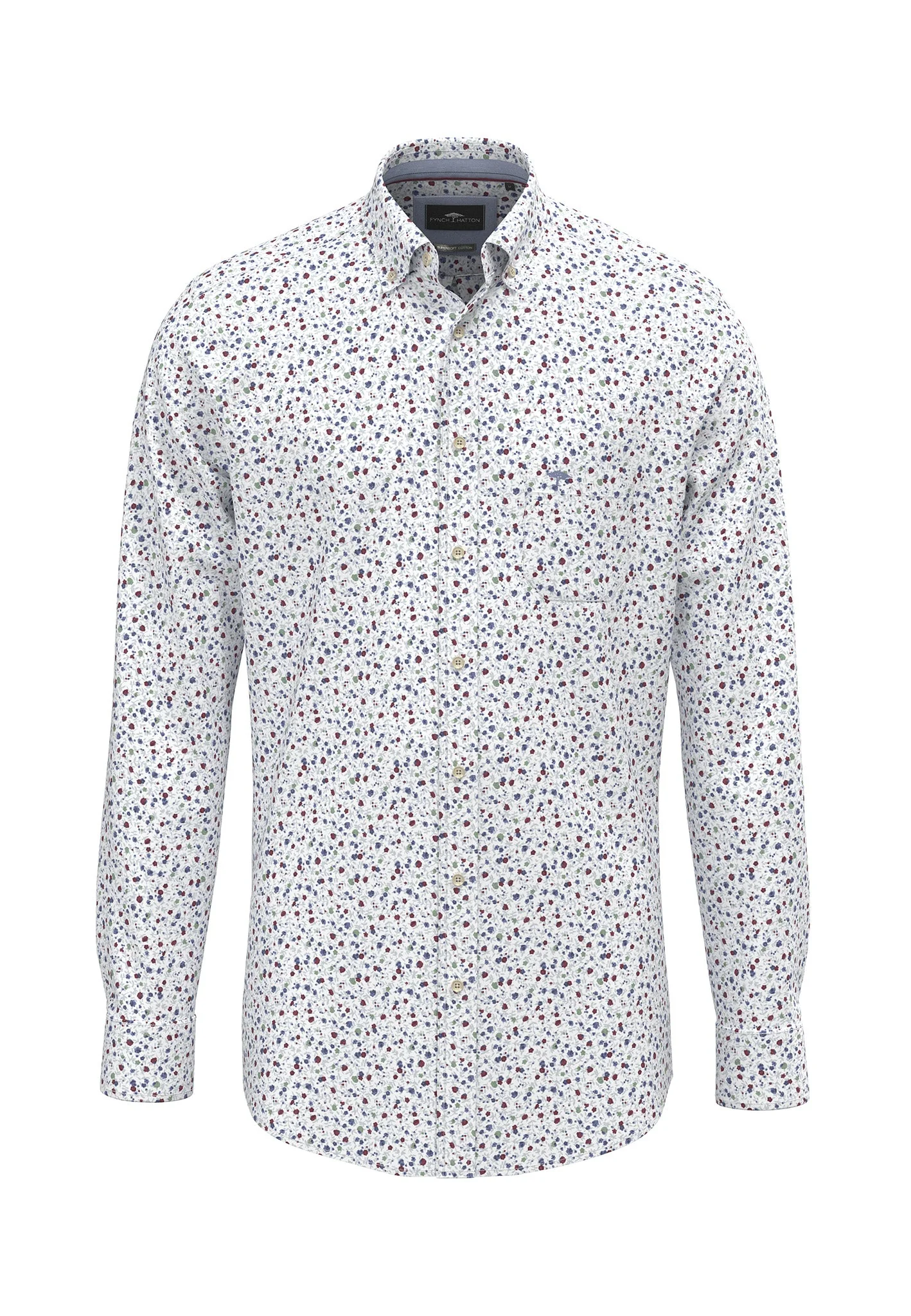 Hemd aus Baumwolle mit floralem Allover-Print und Button-Down-Kragen - Image 5