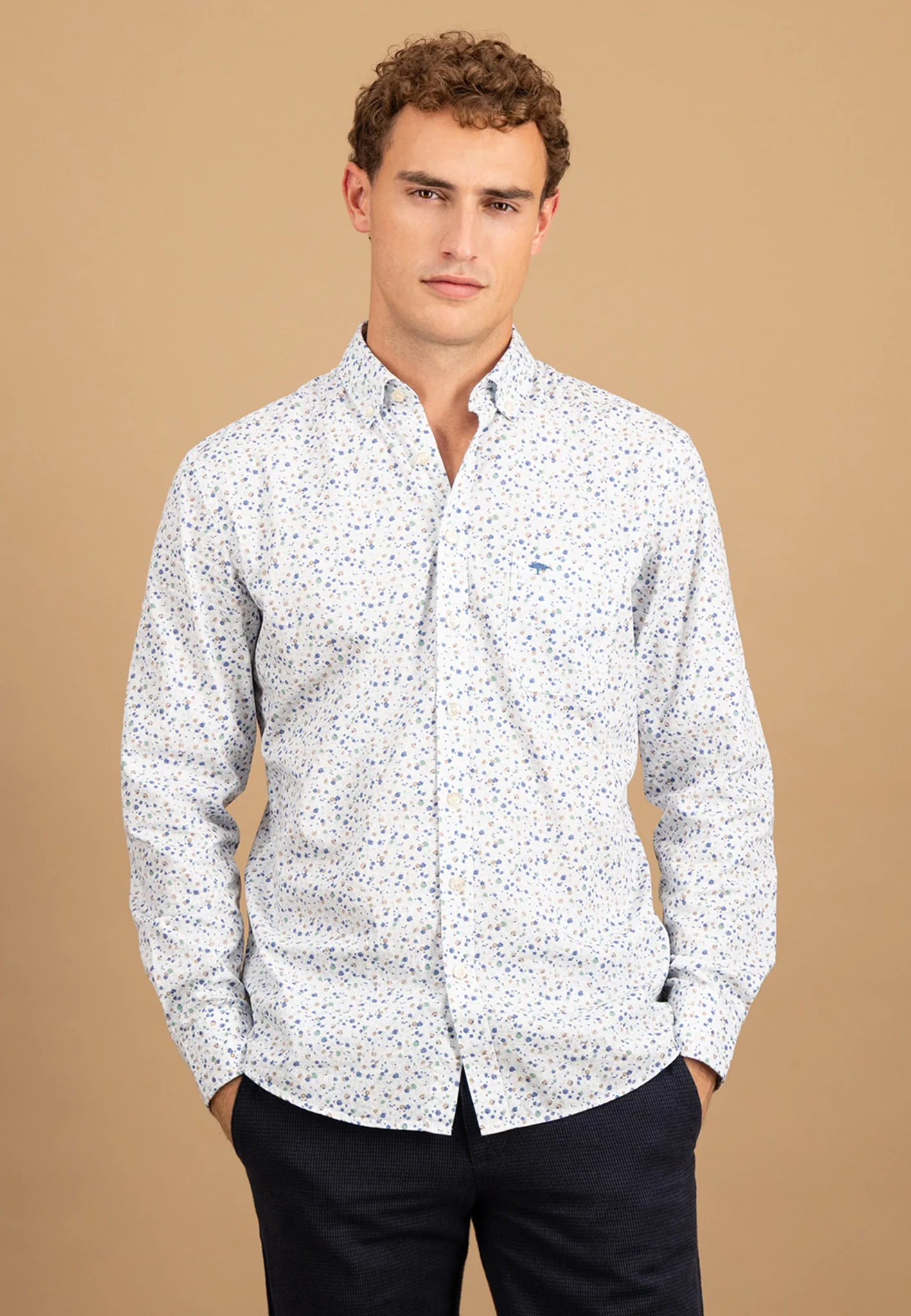 Hemd aus Baumwolle mit floralem Allover-Print und Button-Down-Kragen - Image 7