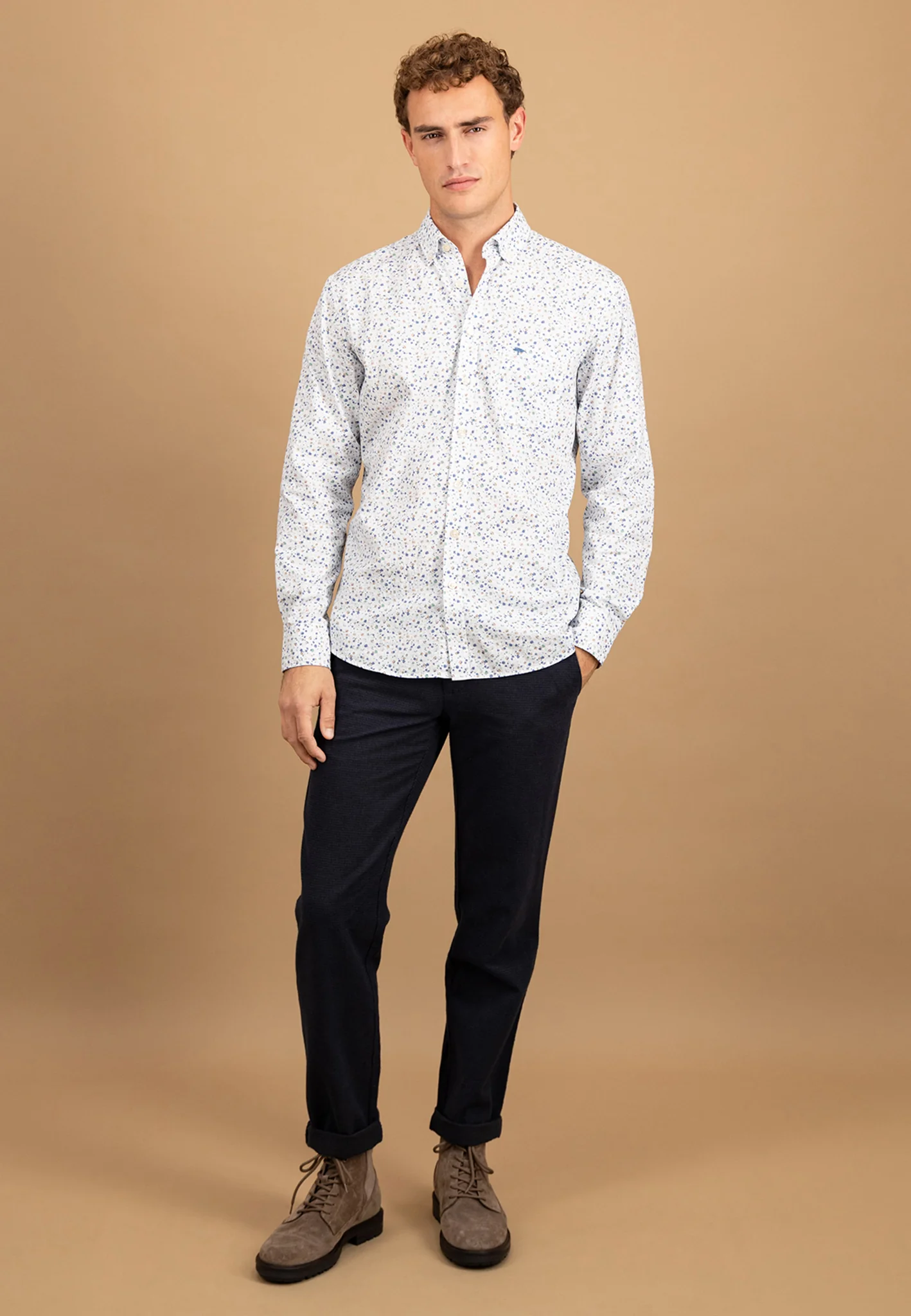 Hemd aus Baumwolle mit floralem Allover-Print und Button-Down-Kragen - Image 8