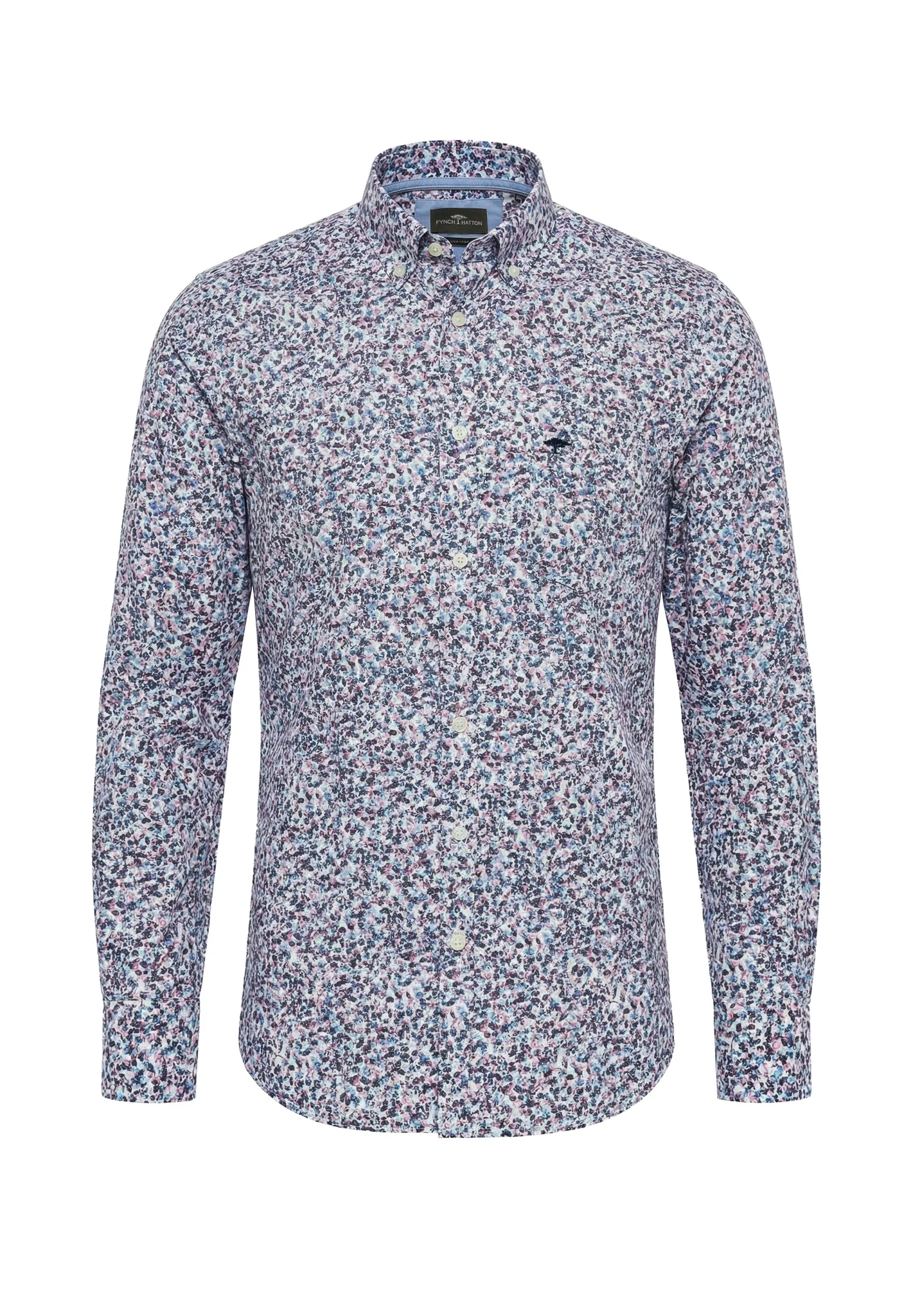 Hemd aus Baumwolle mit floralem Allover-Print und Button-Down-Kragen