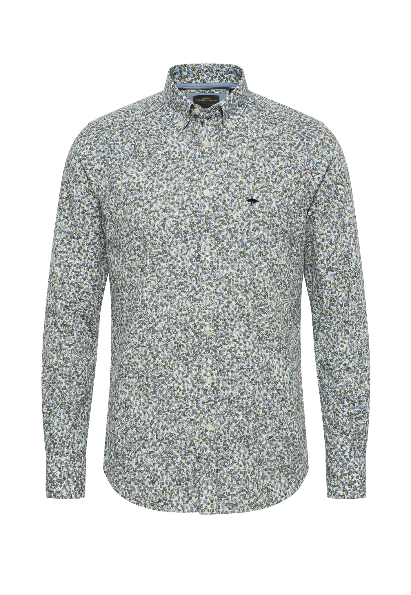 Hemd aus Baumwolle mit floralem Allover-Print und Button-Down-Kragen - Image 3