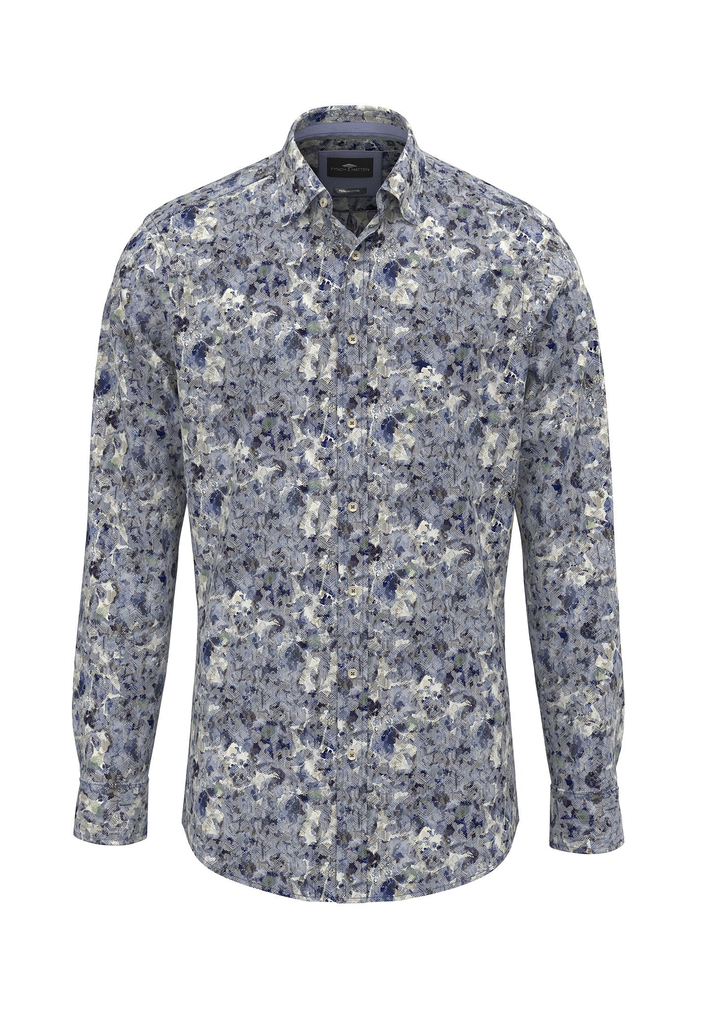 Hemd aus Baumwolle mit floralem Allover-Print und Kent-Kragen