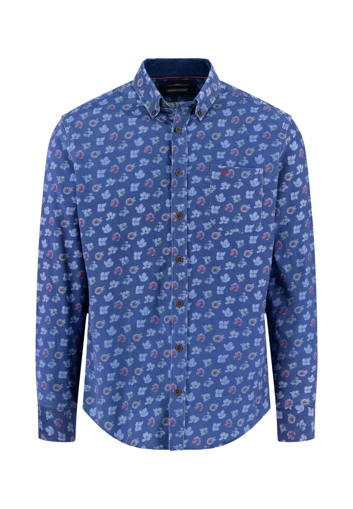 Hemd aus Baumwolle mit floralem Print und Button-Down-Kragen