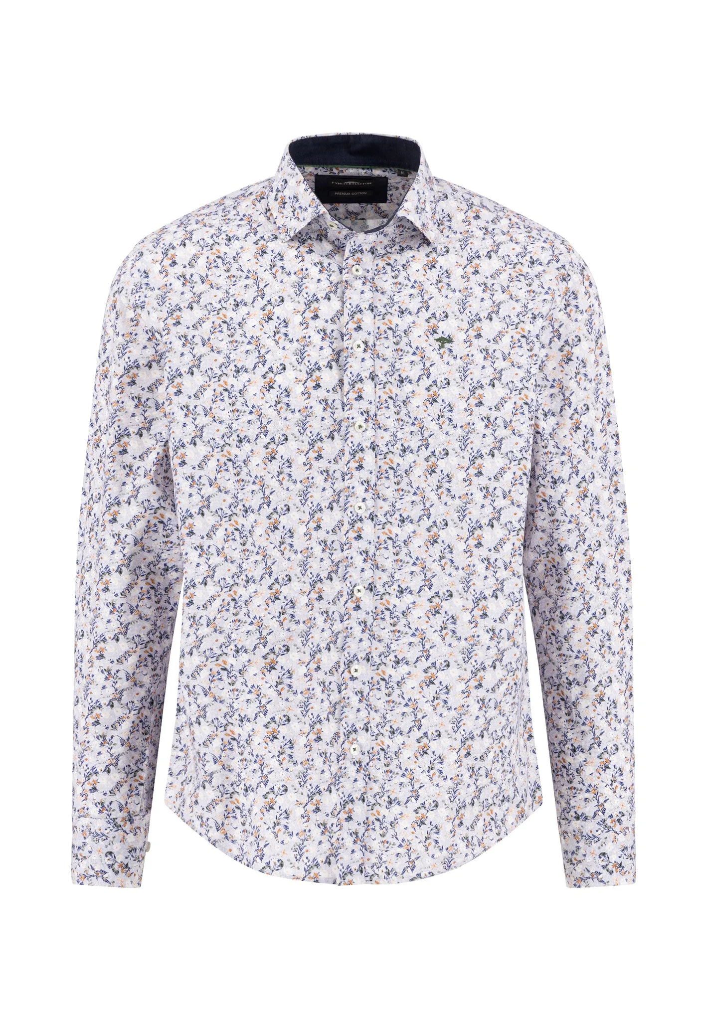 Hemd aus Baumwolle mit floralem Print und Kent-Kragen