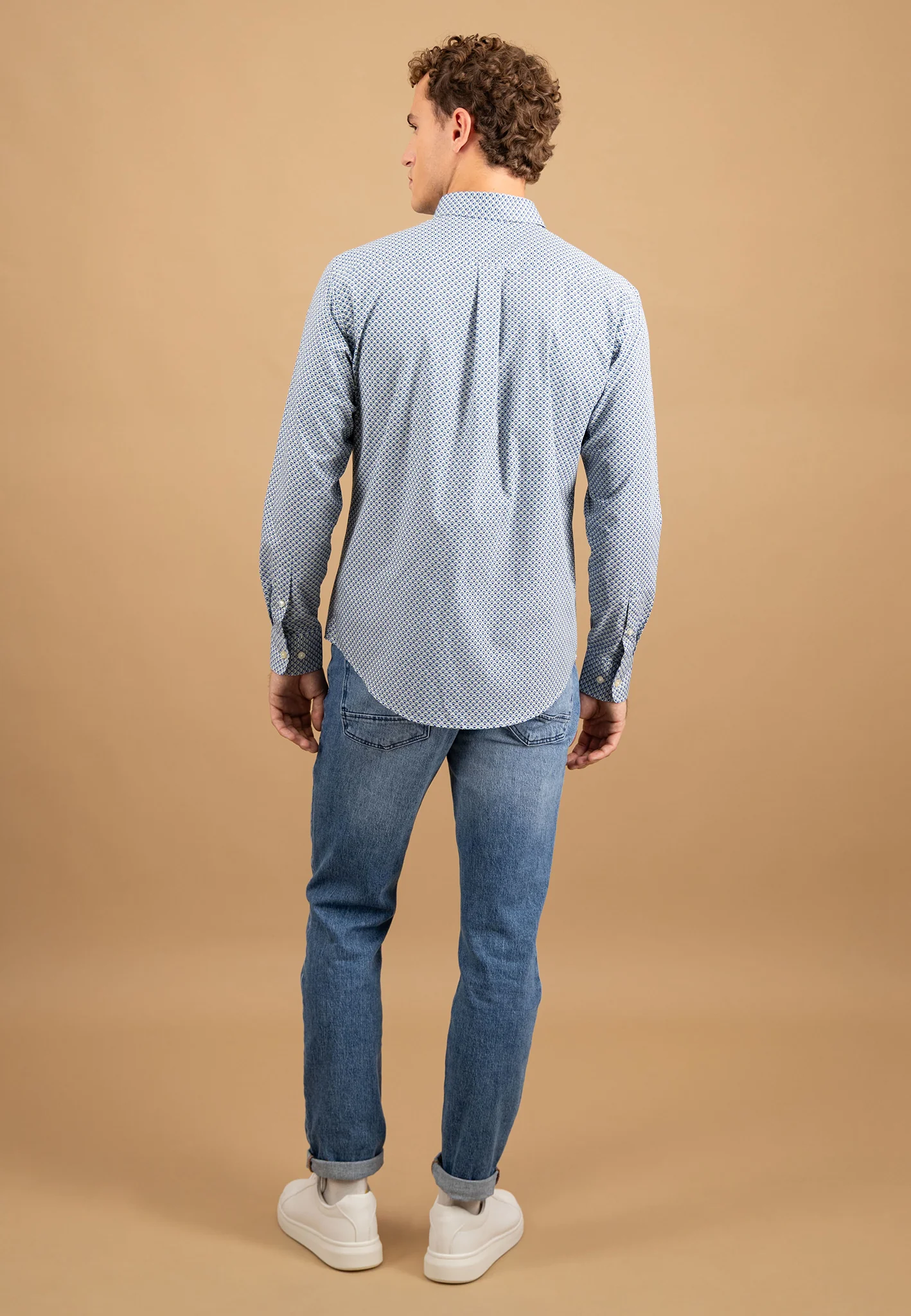 Hemd aus Baumwolle mit grafischem Allover-Print und Button-Down-Kragen - Image 9